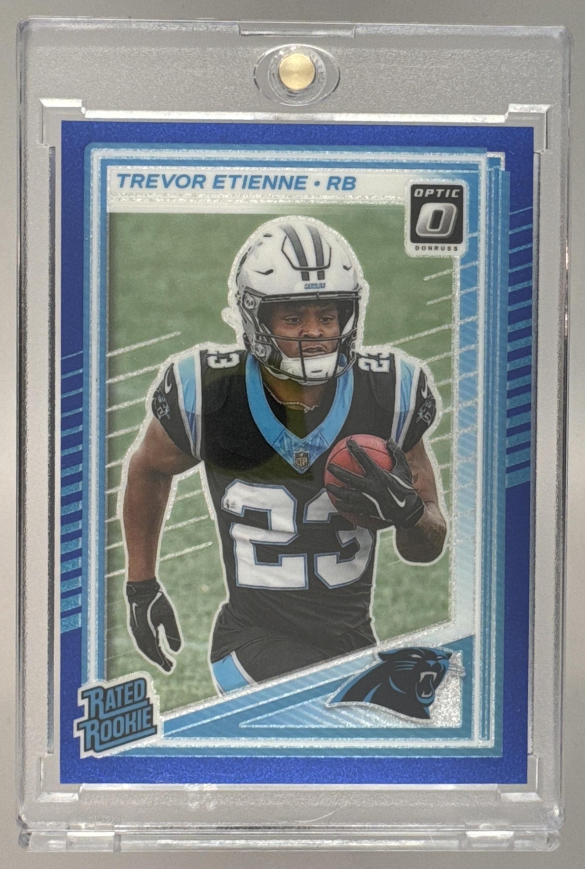 Card image for 2025 Panini Donruss Optic Trevor Etienne Rated Rookie #222 Panthers