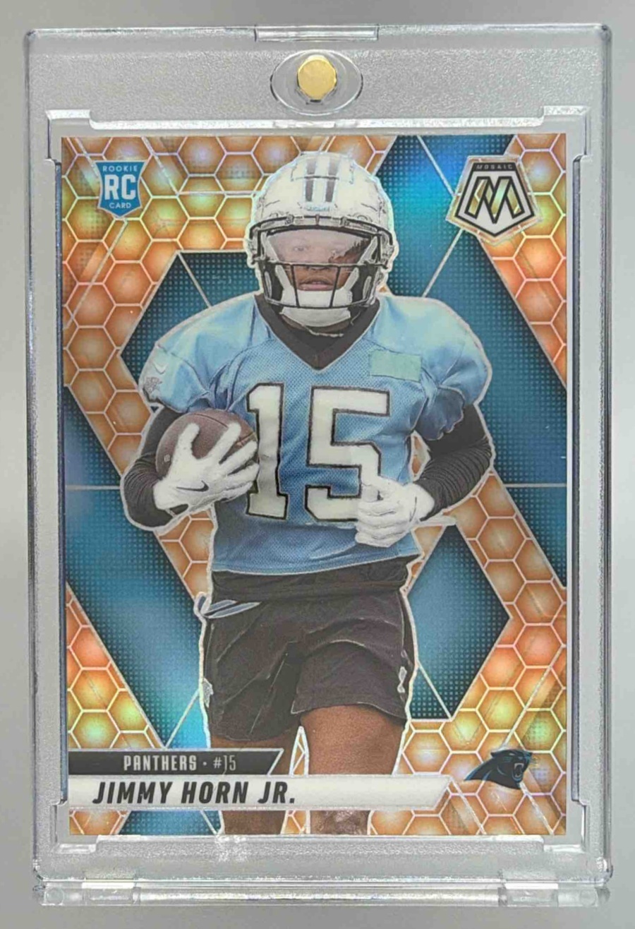 Card image for 2025 Panini Football Mosaic Jimmy Horn Jr. Rookies #339 RC Carolina Panthers