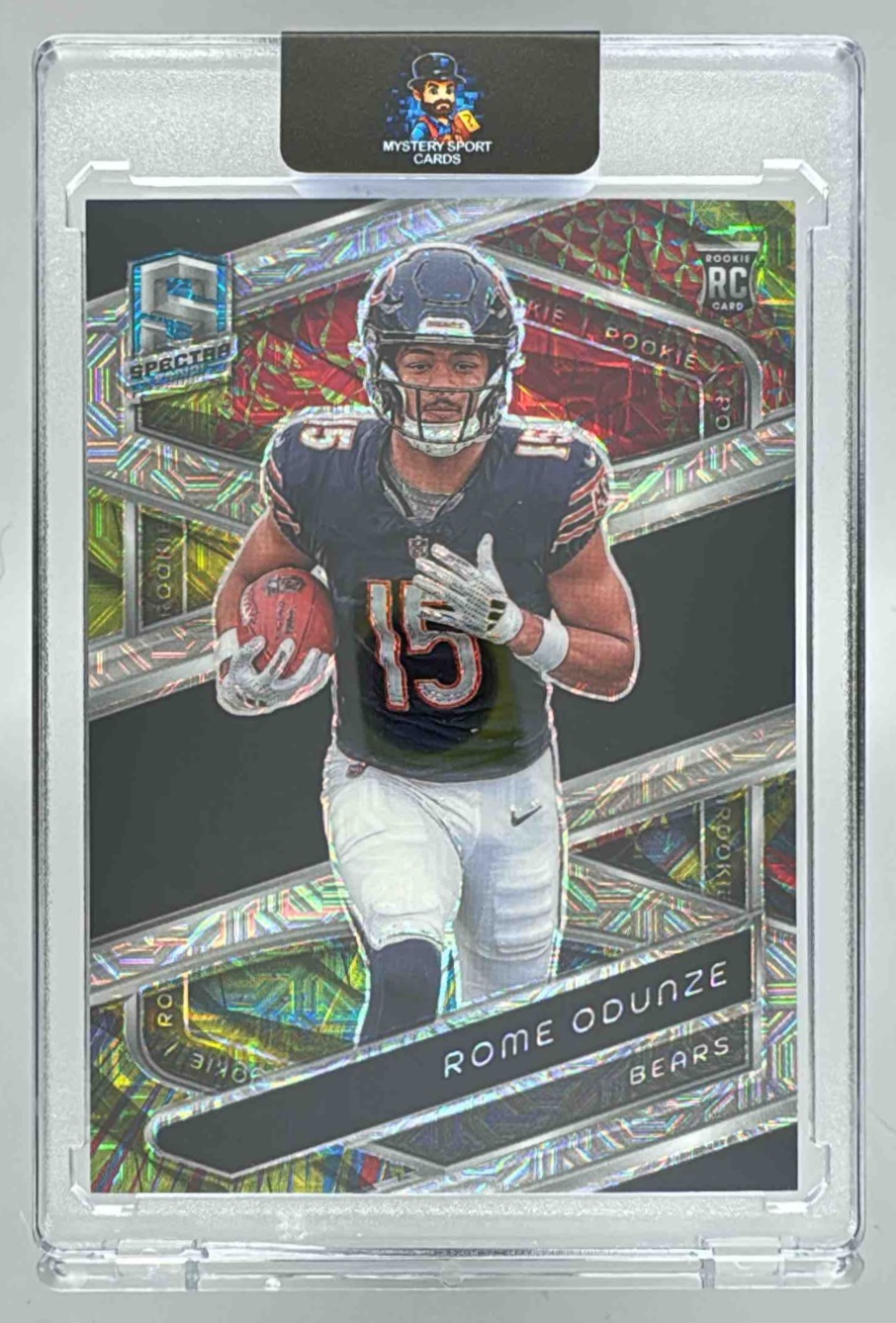 Card image for 2024 Panini Spectra Rome Odunze Rookies Interstellar /60 #120 RC Bears