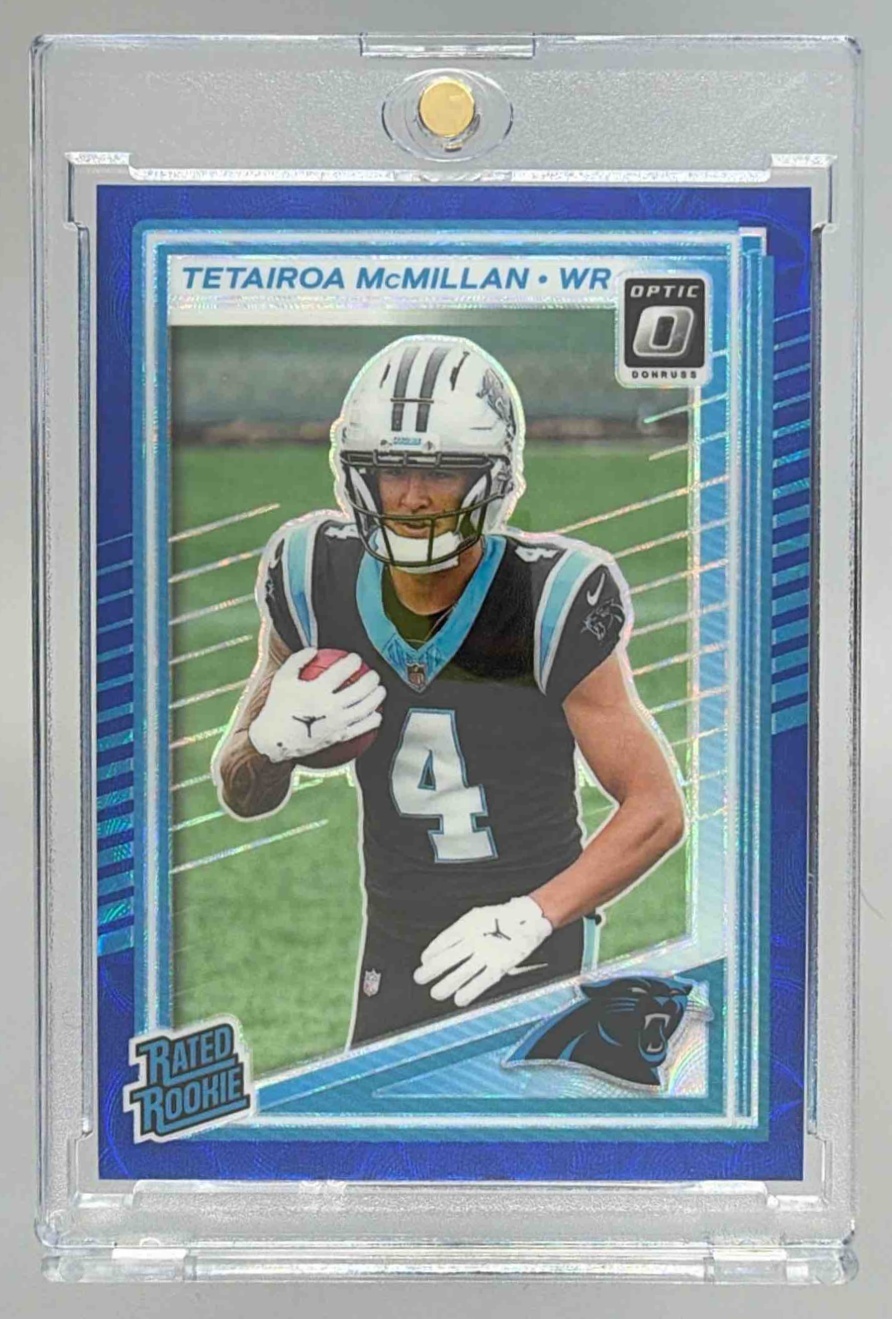 Card image for 2025 Panini Donruss Optic Tetairoa McMillan Rated Rookie #209 Panthers