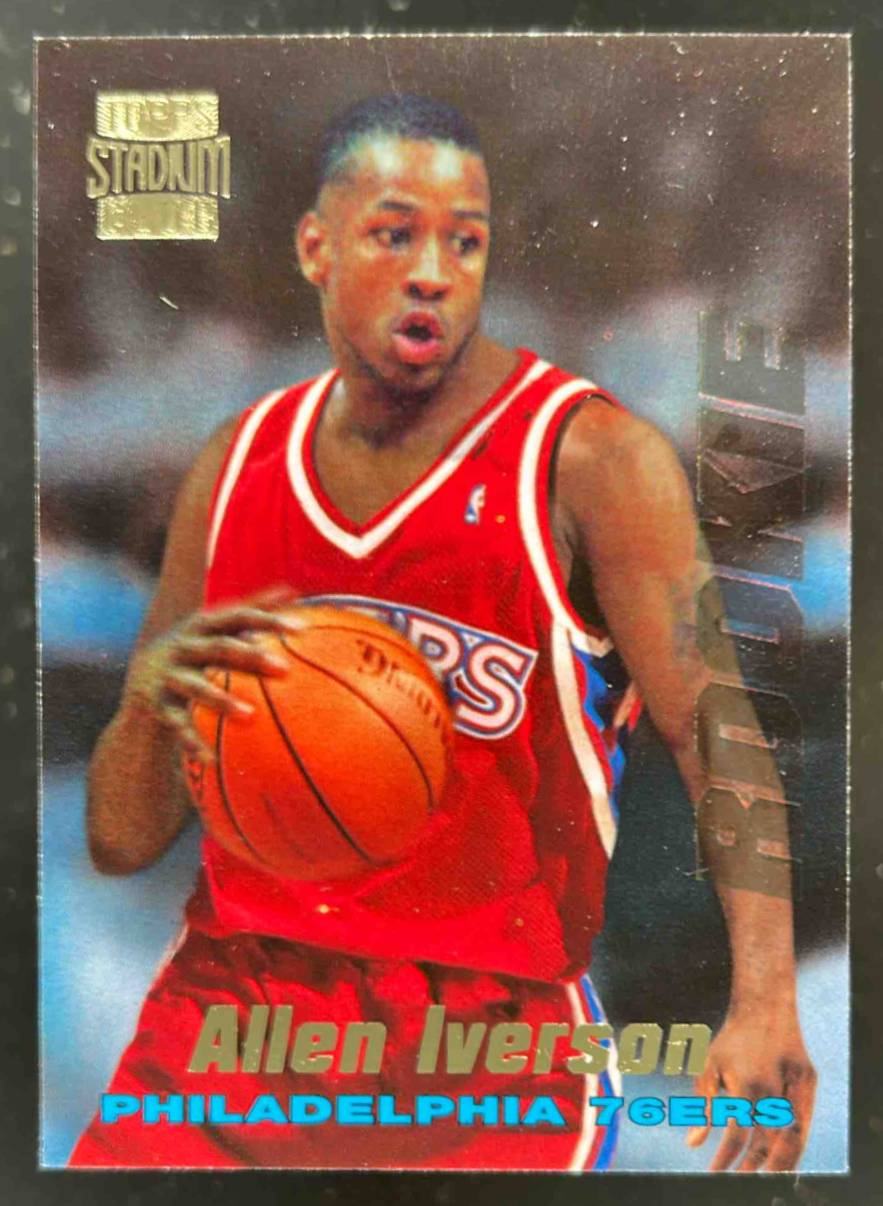 Card image for 1996-97 Topps Stadium Club Allen Iverson Rookies (Series One) #R1 RC Rookie