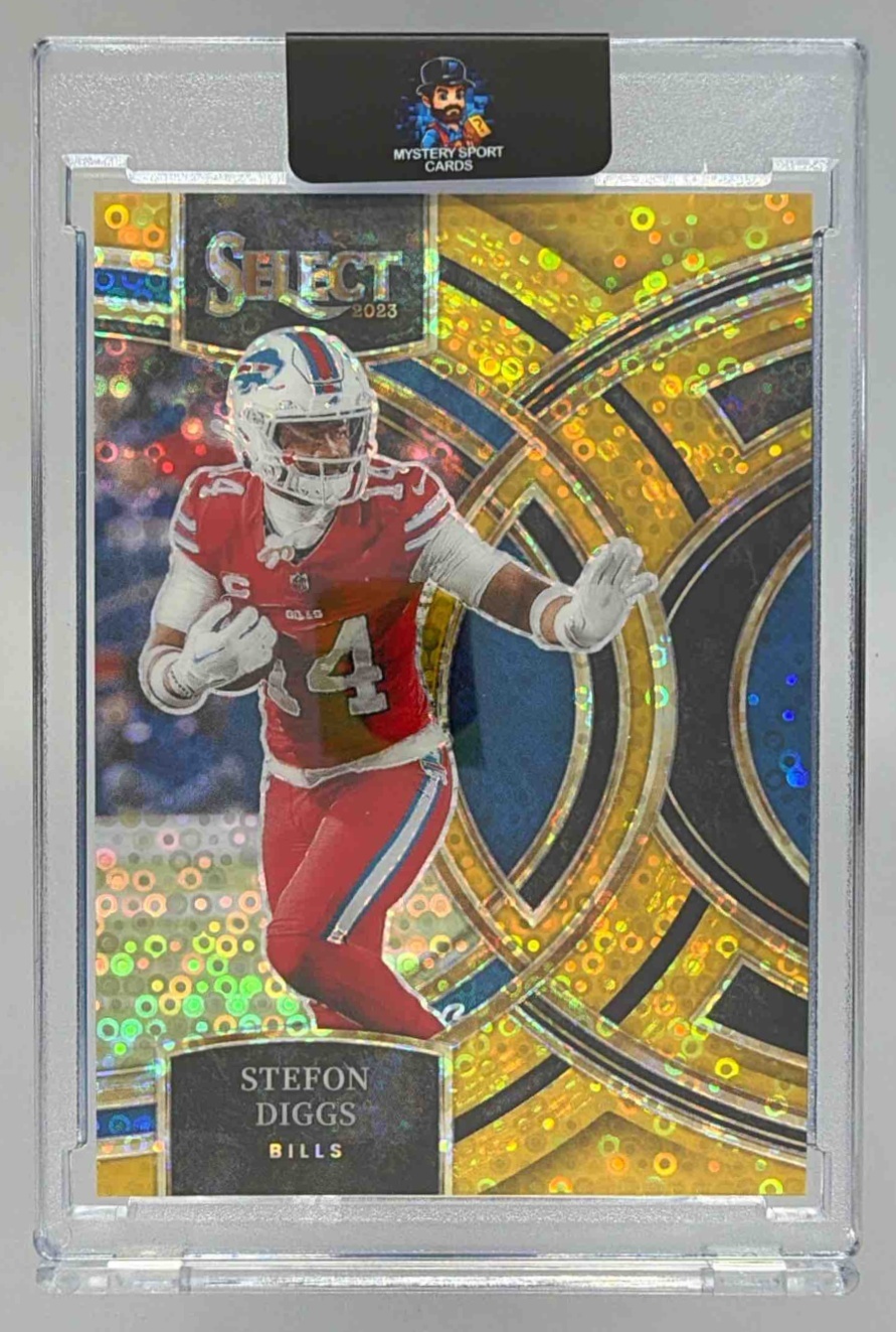 Card image for 2023 Panini Select Stefon Diggs Dragon Scale Prizms /70 #187 Premier Level Bills