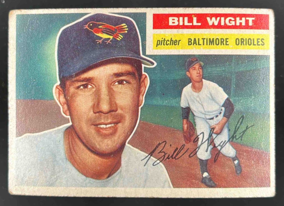 Card image for 1956 TOPPS BASEBALL BILL WIGHT #286 BALTIMORE ORIOLES