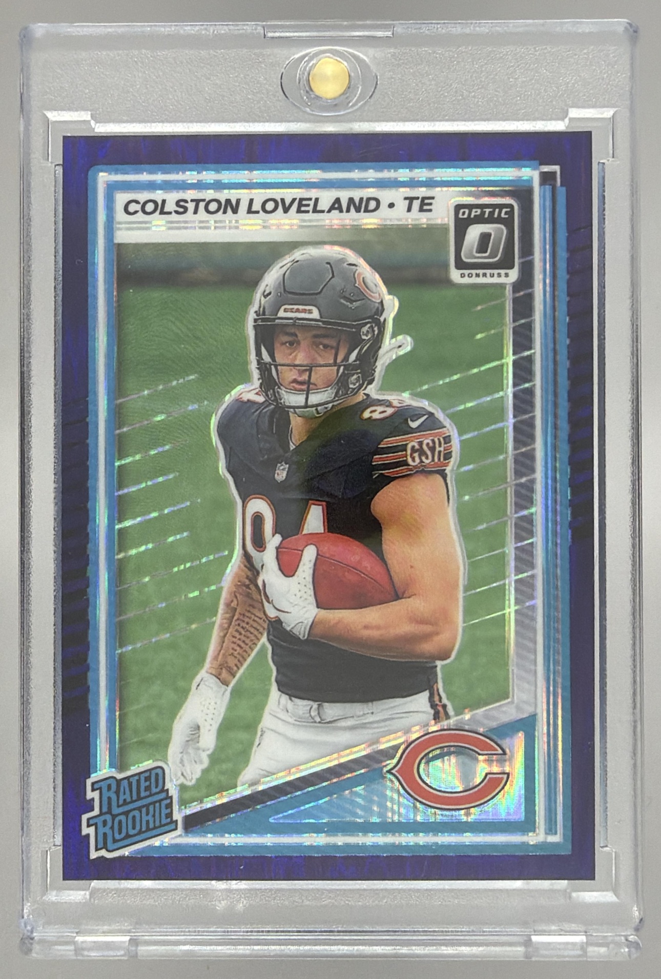Card image for 2025 Panini Donruss Optic Colston Loveland Rated Rookie Holo Prizm #204 Bears