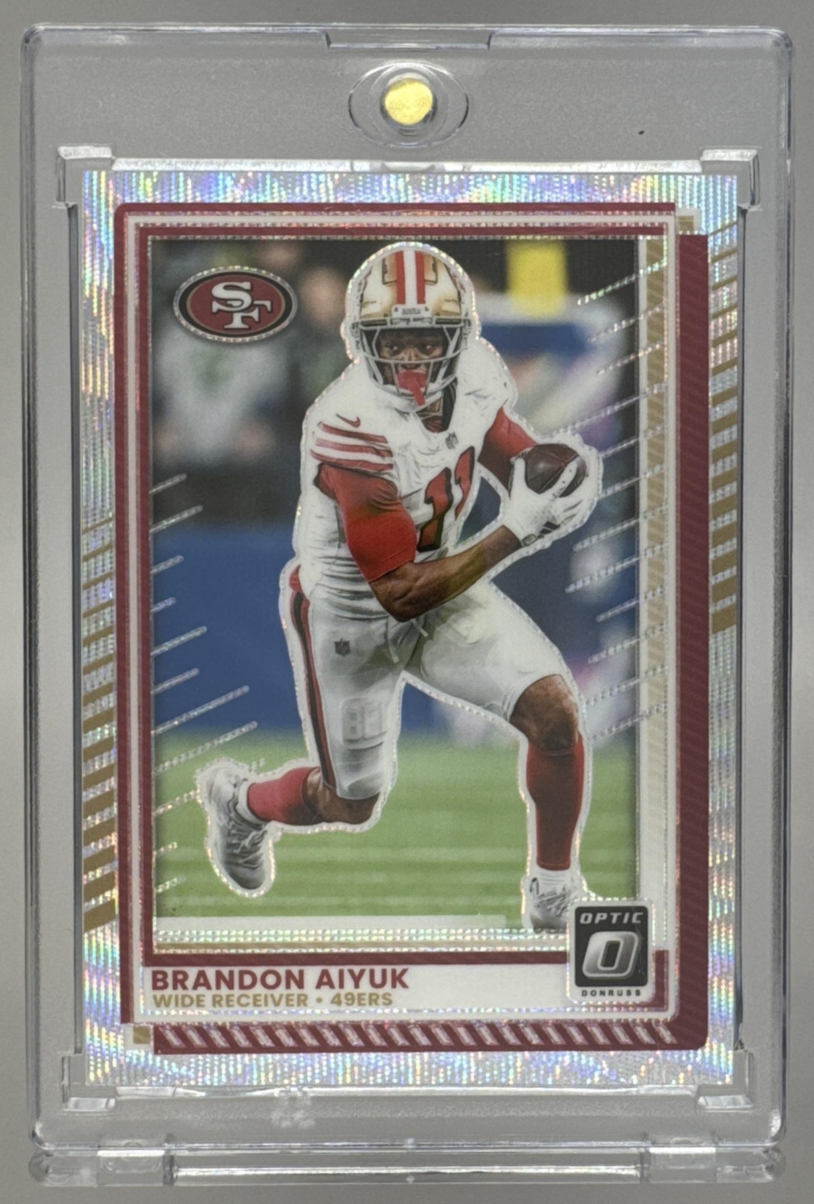 Card image for 2025 Panini Donruss Optic Brandon Aiyuk Wave Prizm /300 #168 49ers