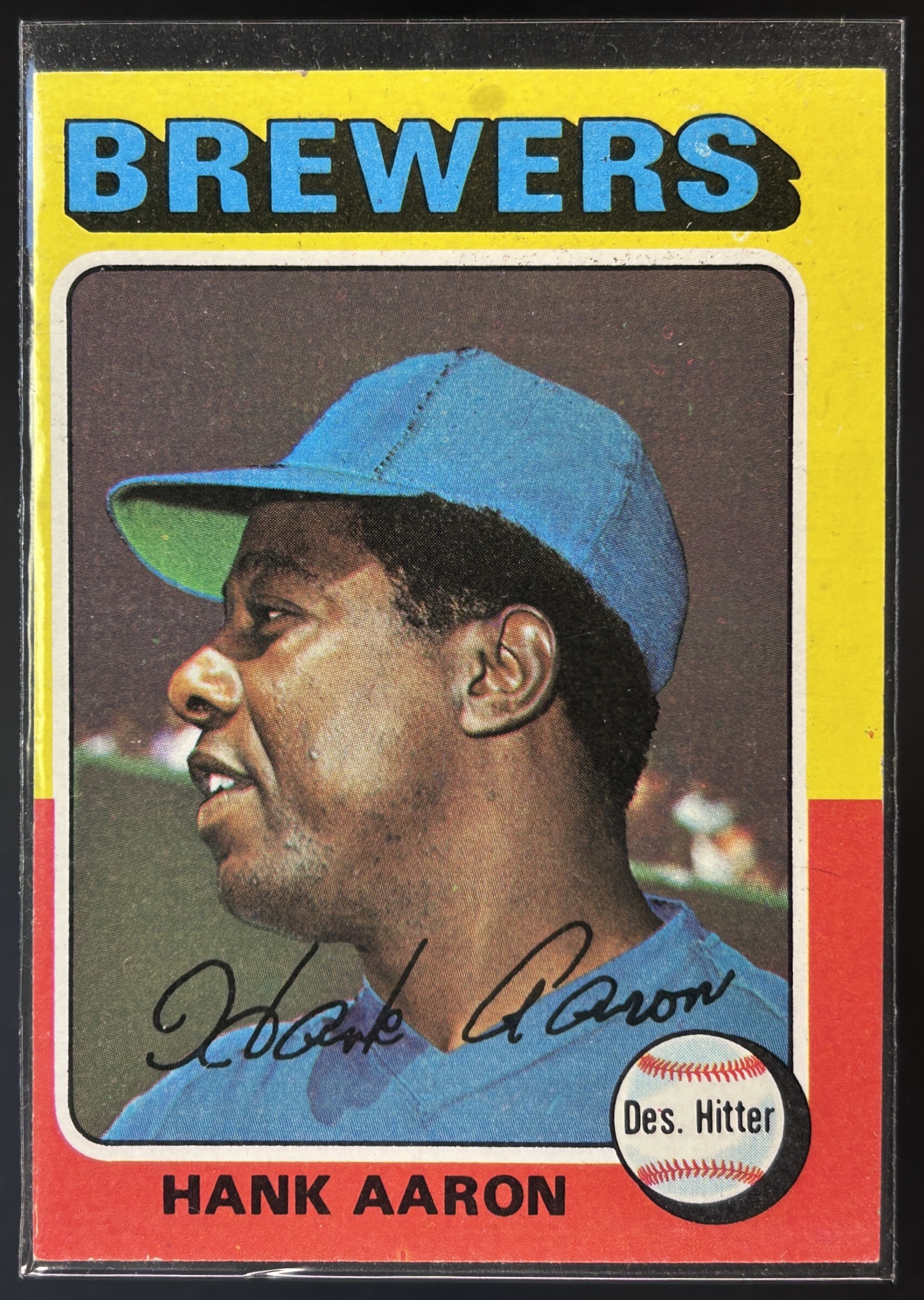 Card image for 1975 TOPPS HANK AARON #660 MILWAUKEE BREWERS