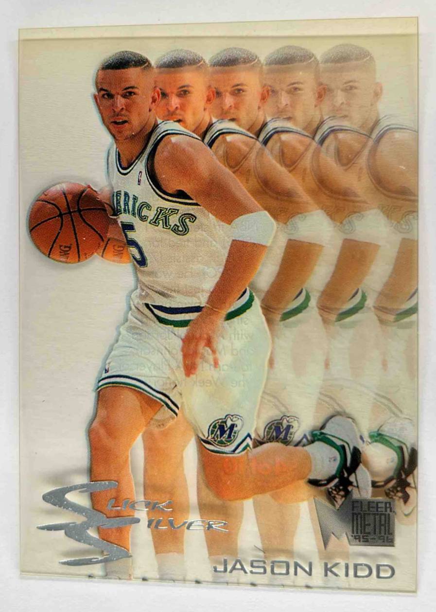 Card image for 1995-96 FLEER METAL JASON KIDD SLICK SILVER #4 DALLAS MAVERICKS