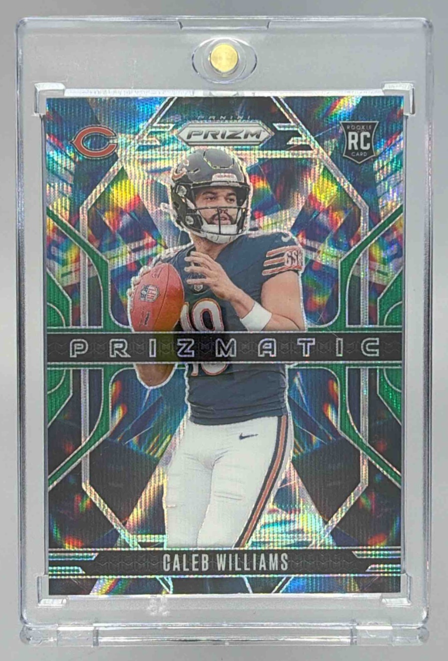 Card image for 2024 Panini Football Prizm Caleb Williams Prizmatic Silver #1 RC Chicago Bears