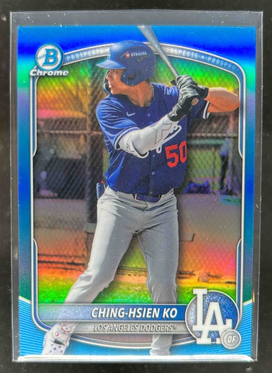 Card image for Ching-Hsien Ko 2025 Bowman Draft Chrome Sky Blue Refractor
