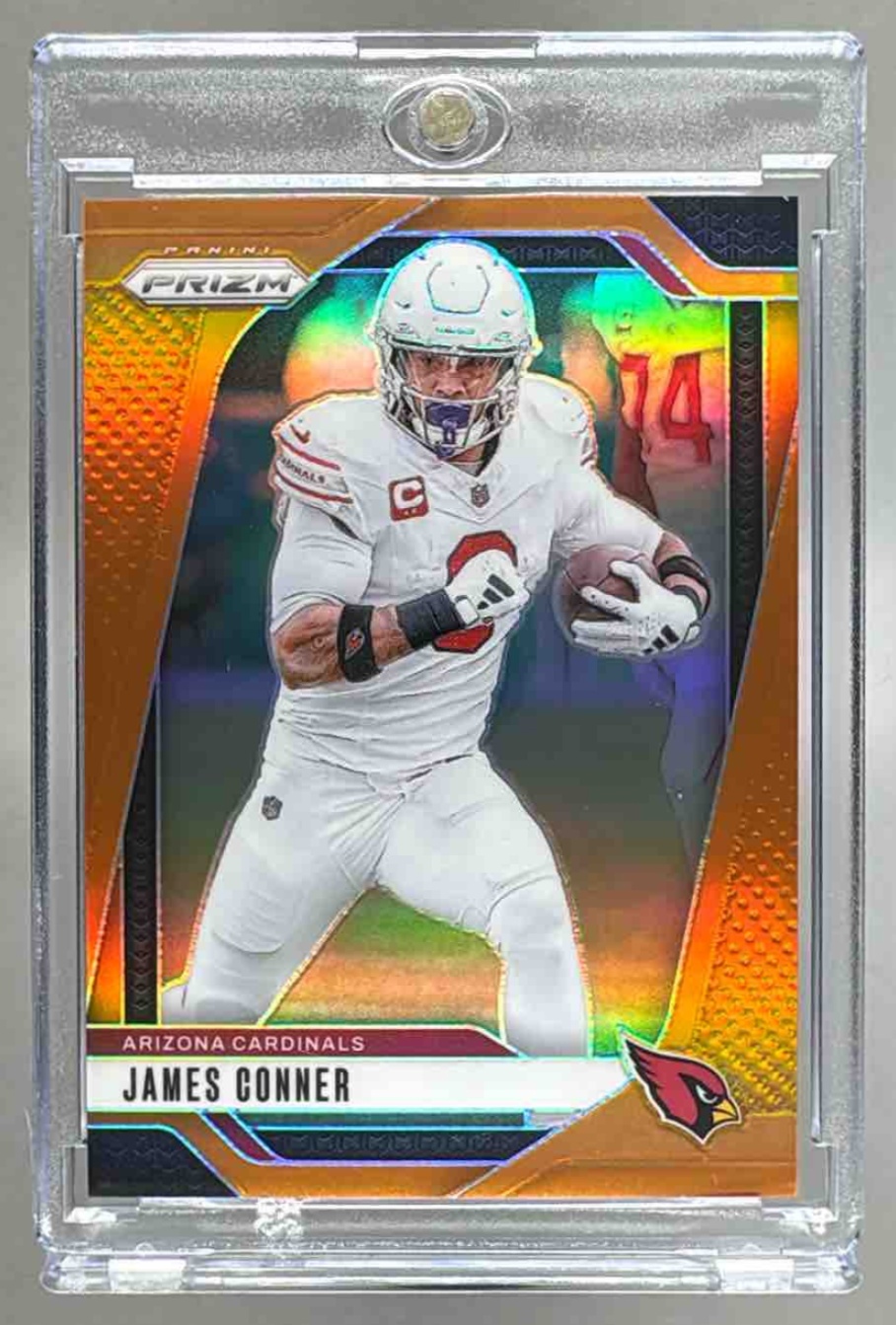 Card image for 2024 Panini Football Donruss Optic James Conner Orange /249 #2 Arizona Cardinals