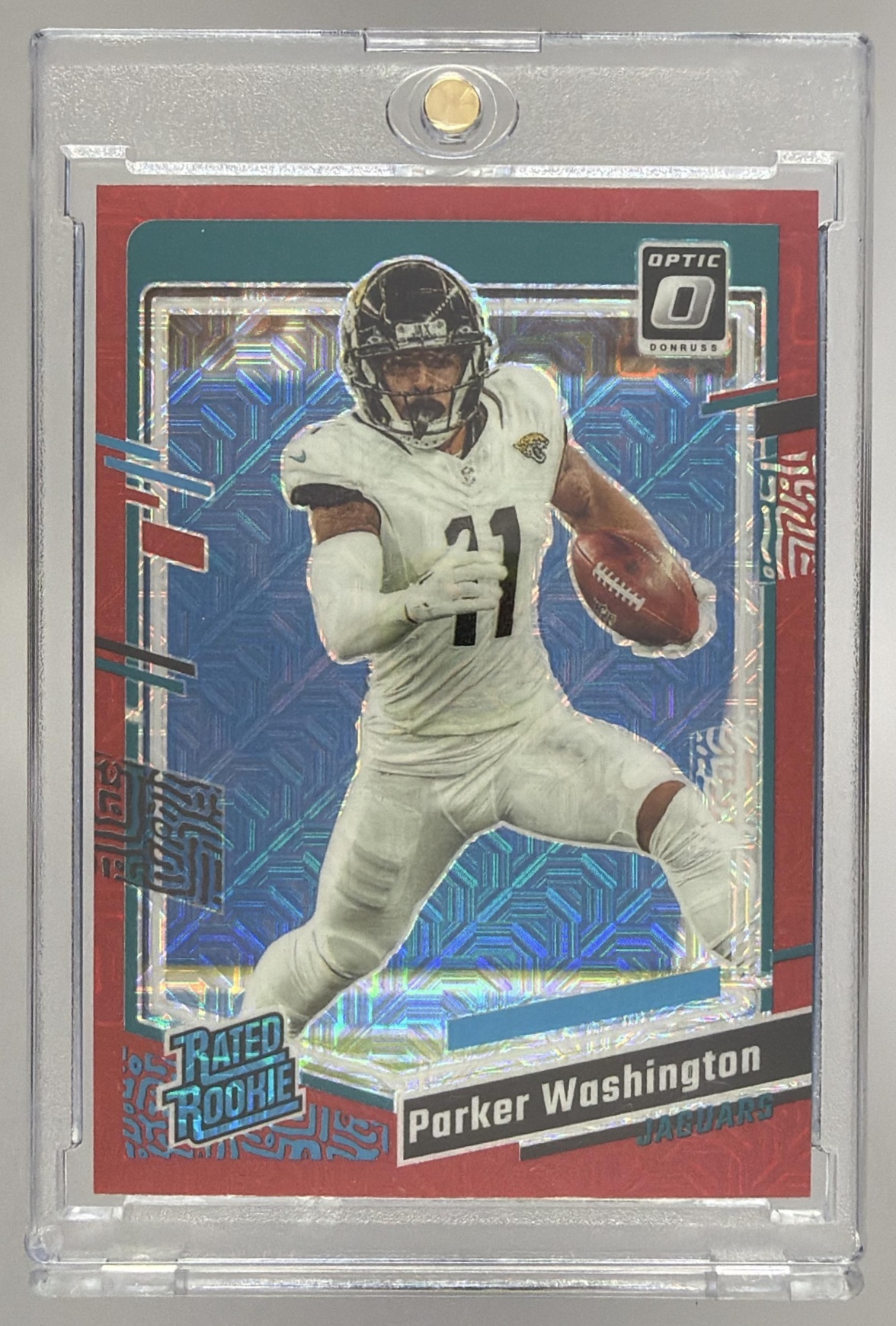 Card image for 2023 Panini Donruss Optic Parker Washington #254 Rated Rookie RC Jaguars