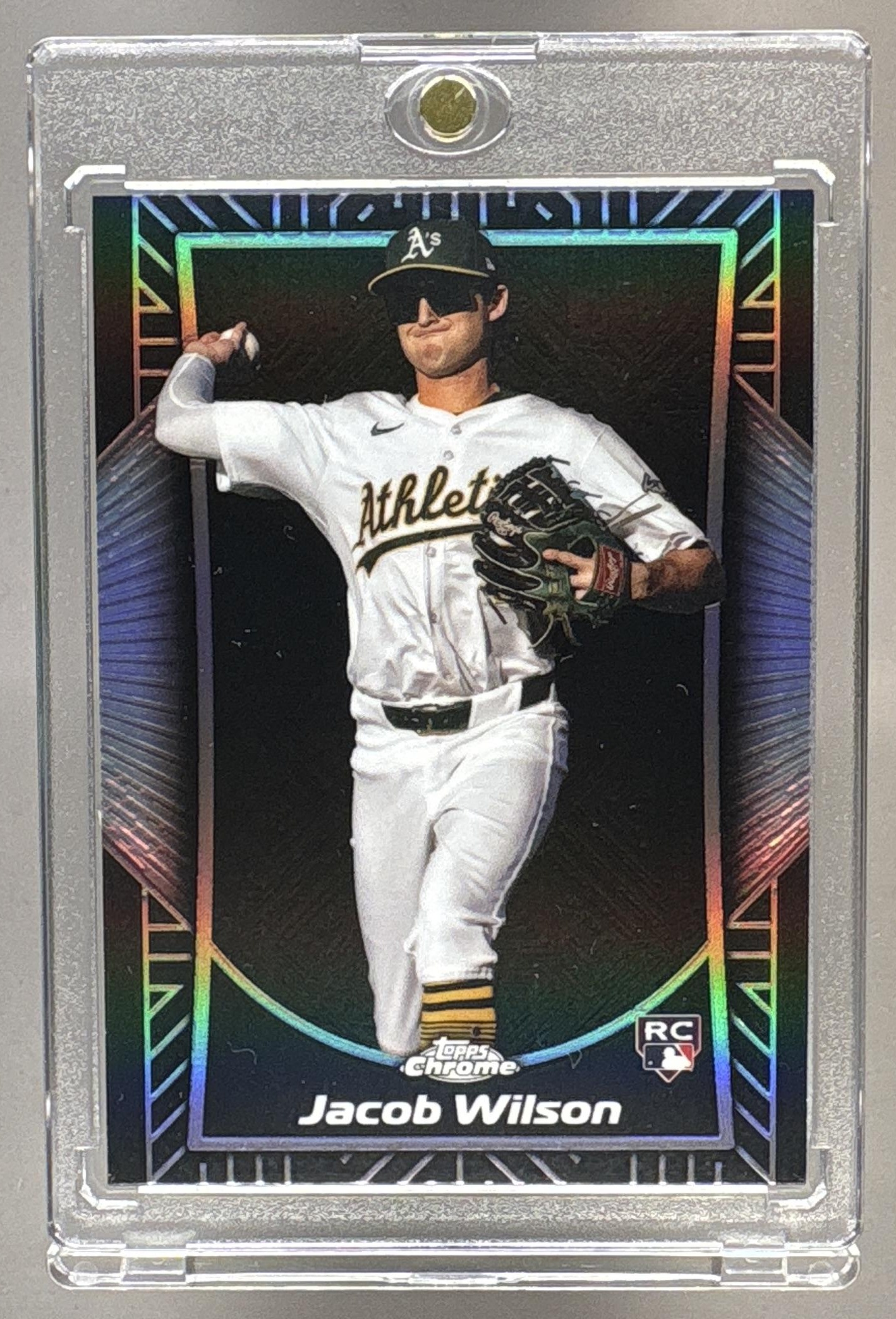 2025 TOPPS CHROME JACOB WILSON #SE-11 SHADOW ETCH ATHLETICS RC