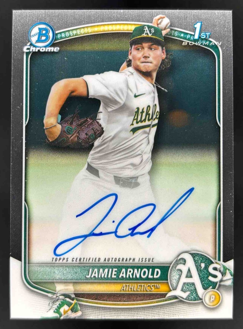 Card image for 2025 Bowman Draft Jamie Arnold Chrome Prospect Auto #CPA-JA Athletics