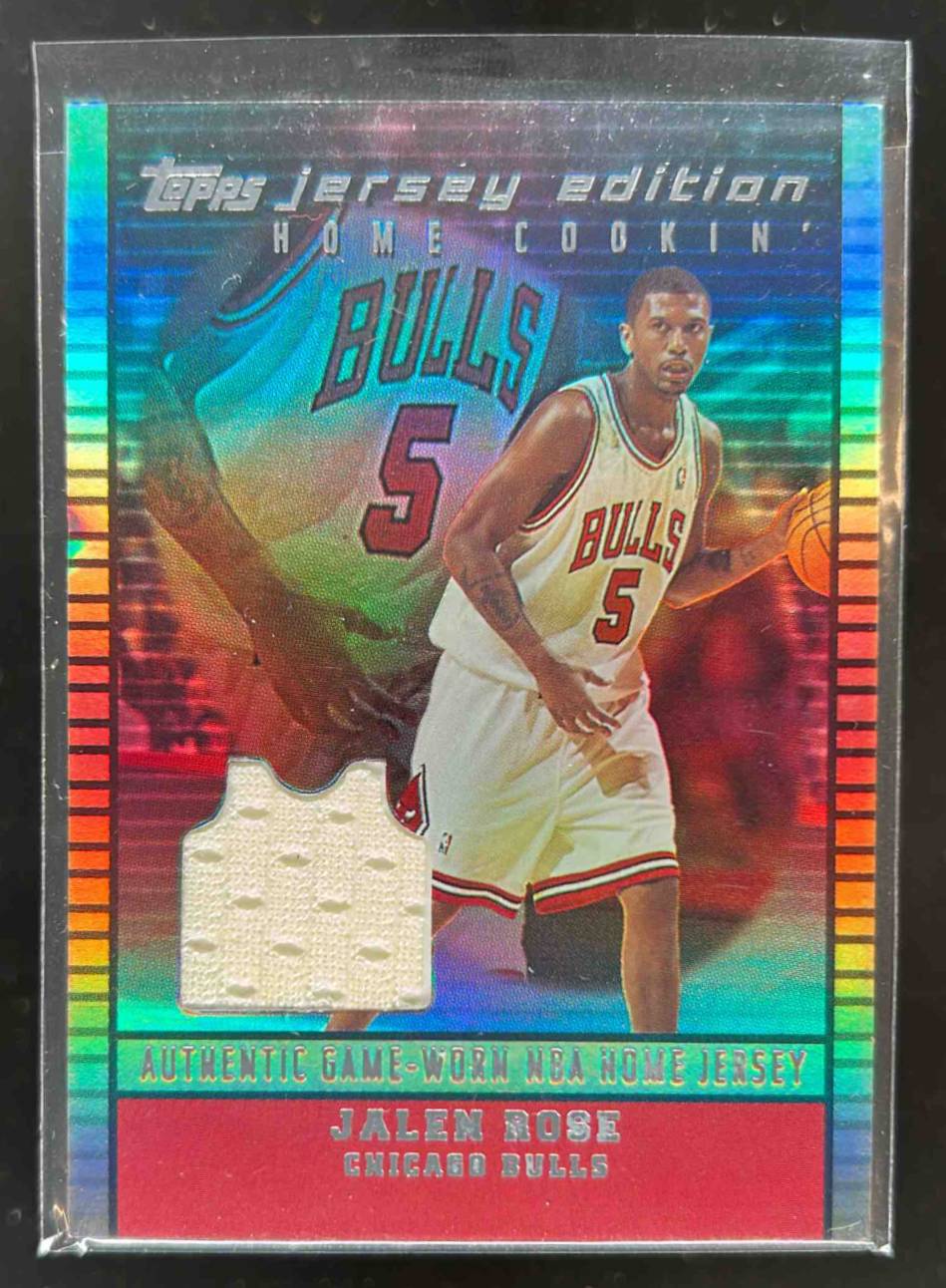 Card image for 2002-03 TOPPS JERSEY EDITION JALEN ROSE COPPER /299 #JEJRO INDIANA PACERS