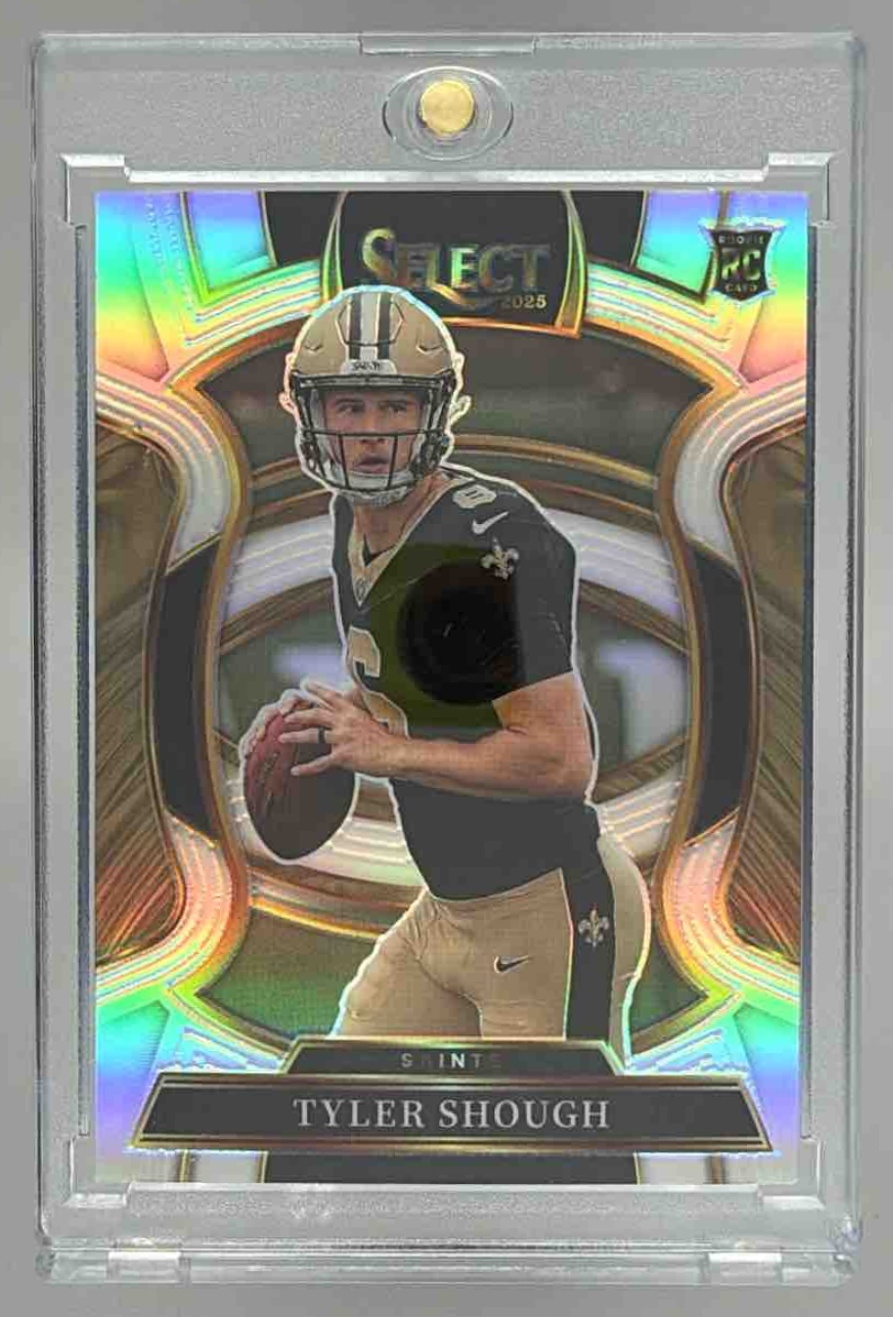 Card image for 2025 Panini Football Select Tyler Shough Concourse #41 RC New Orleans Saints