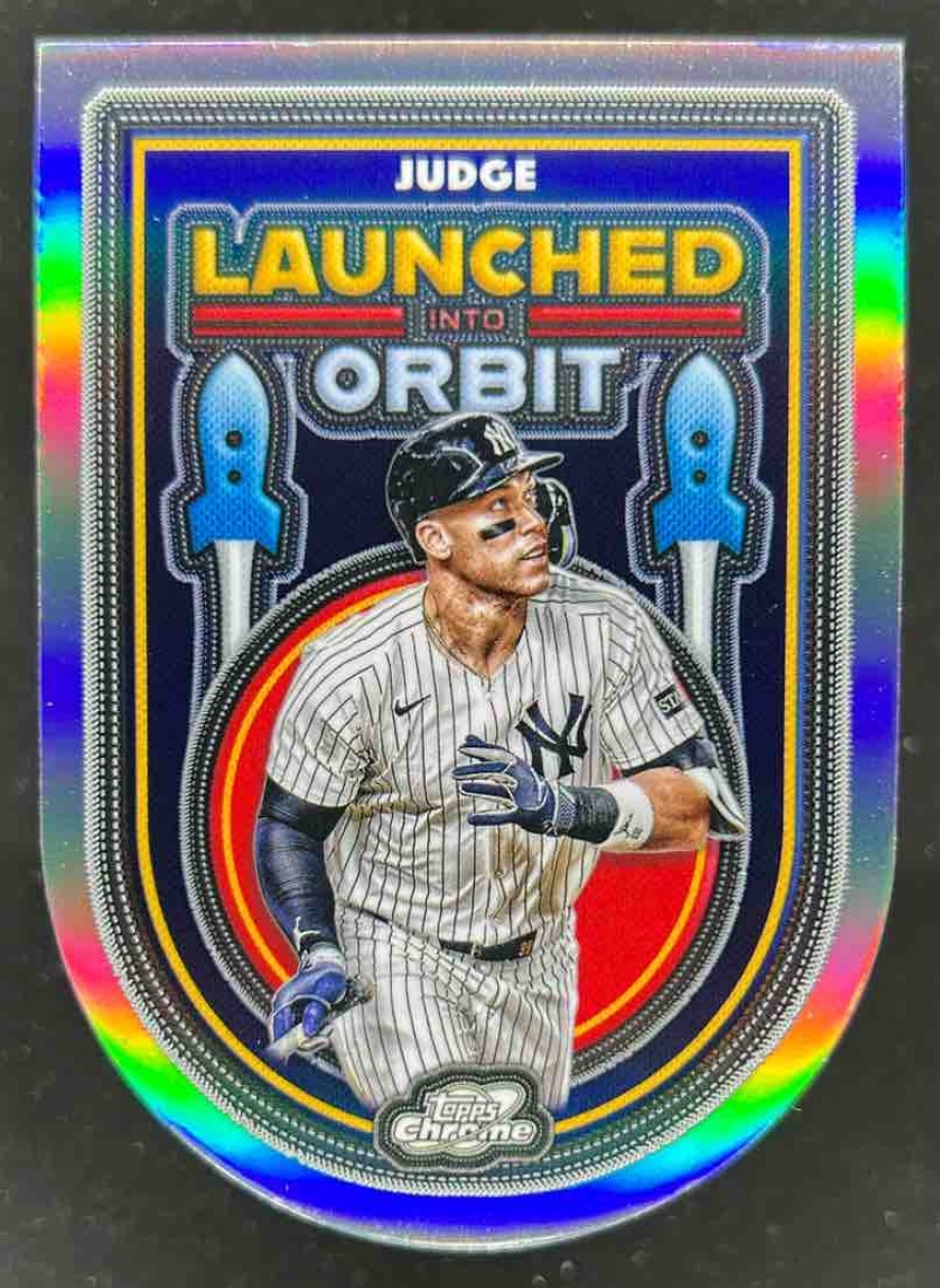 Card image for Aaron Judge 2025 Topps Cosmic Chrome Launched Into Orbit