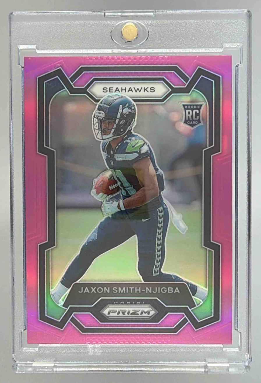 Card image for 2023 Panini Football Prizm Jaxon Smith-Njigba #390 RC Seattle Seahawks
