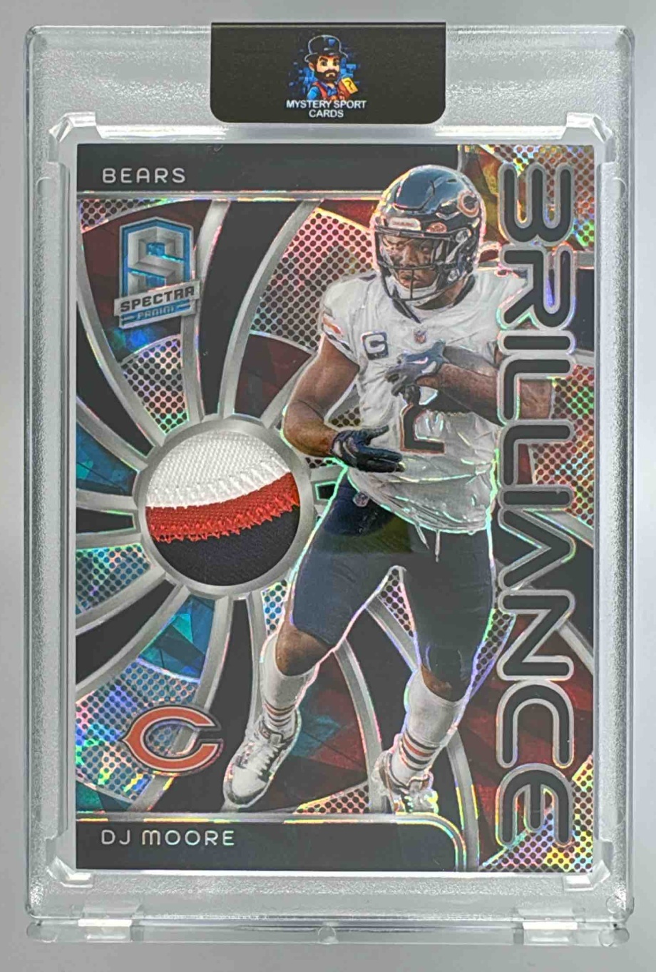 Card image for 2024 Panini Spectra DJ Moore Brilliance Astral /40 #BRI-DJM Bears