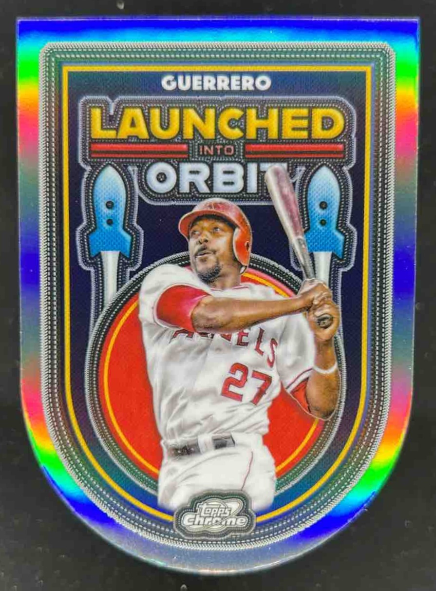 Card image for Vladimir Guerrero 2025 Topps Baseball Cosmic Chrome Launched Into Orbit