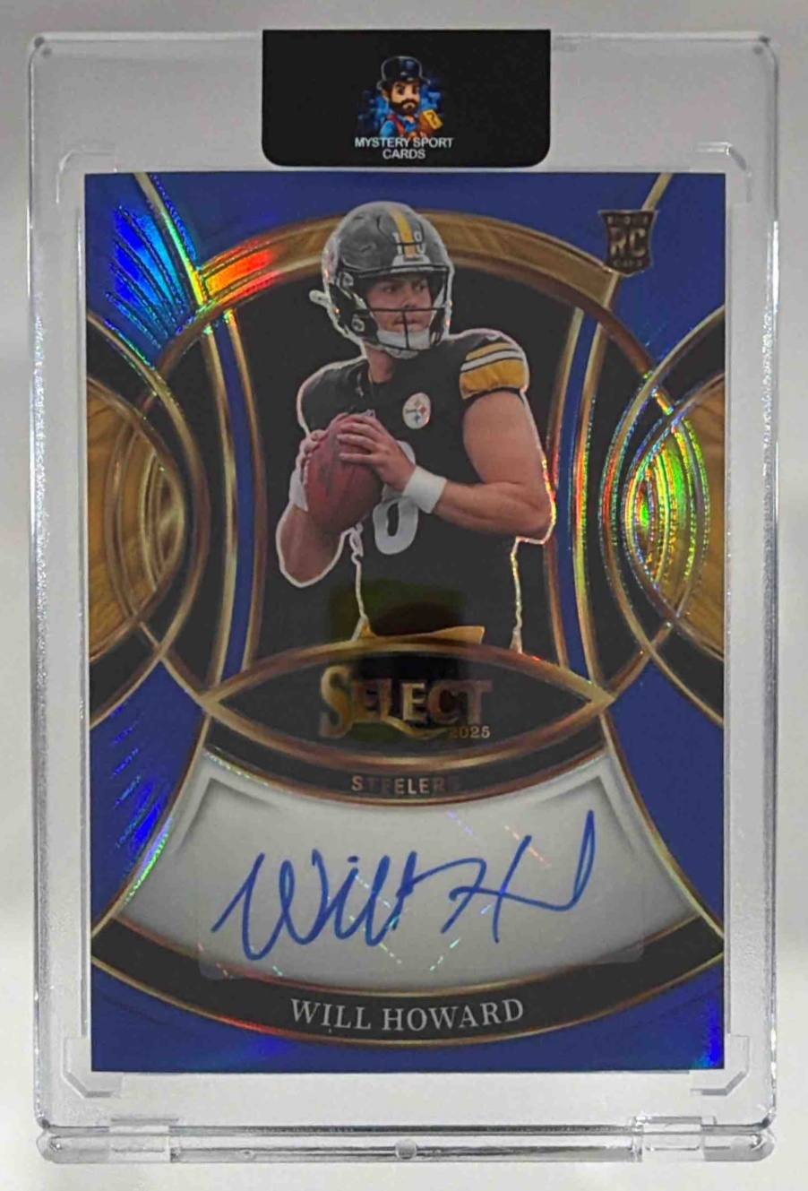 Card image for 2025 Panini Select Will Howard Rookie Signatures Blue Prizm /149 #RSI-WHD Auto