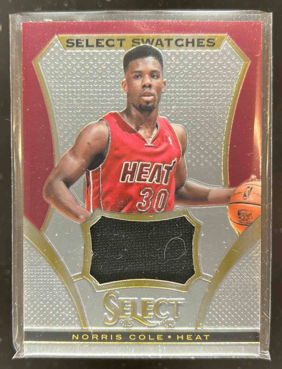 Card image for 2013-14 PANINI SELECT NORRIS COLE SWATCHES #22 MIAMI HEAT