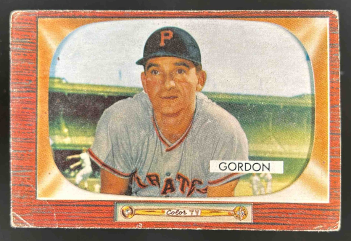 Card image for 1955 BOWMAN BASEBALL SID GORDON #163 PITTSBURGH PIRATES