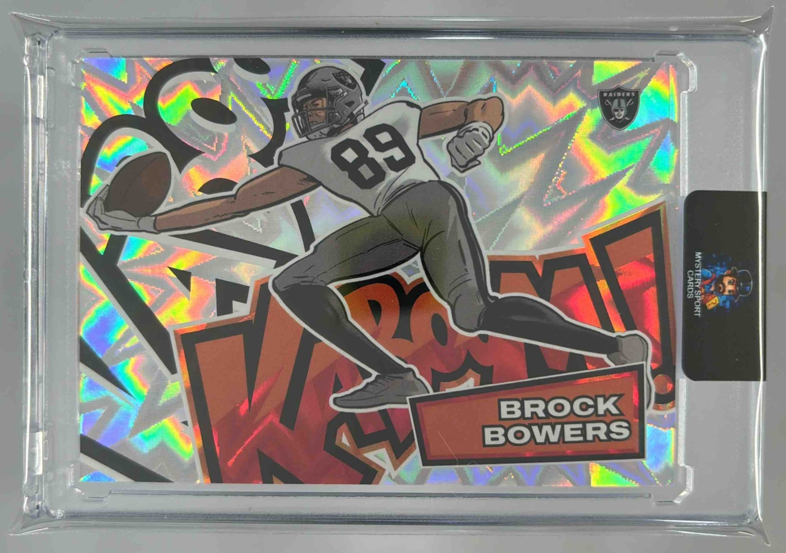 Card image for 2025 Panini Absolute Brock Bowers Kaboom - Horizontal #8 Raiders