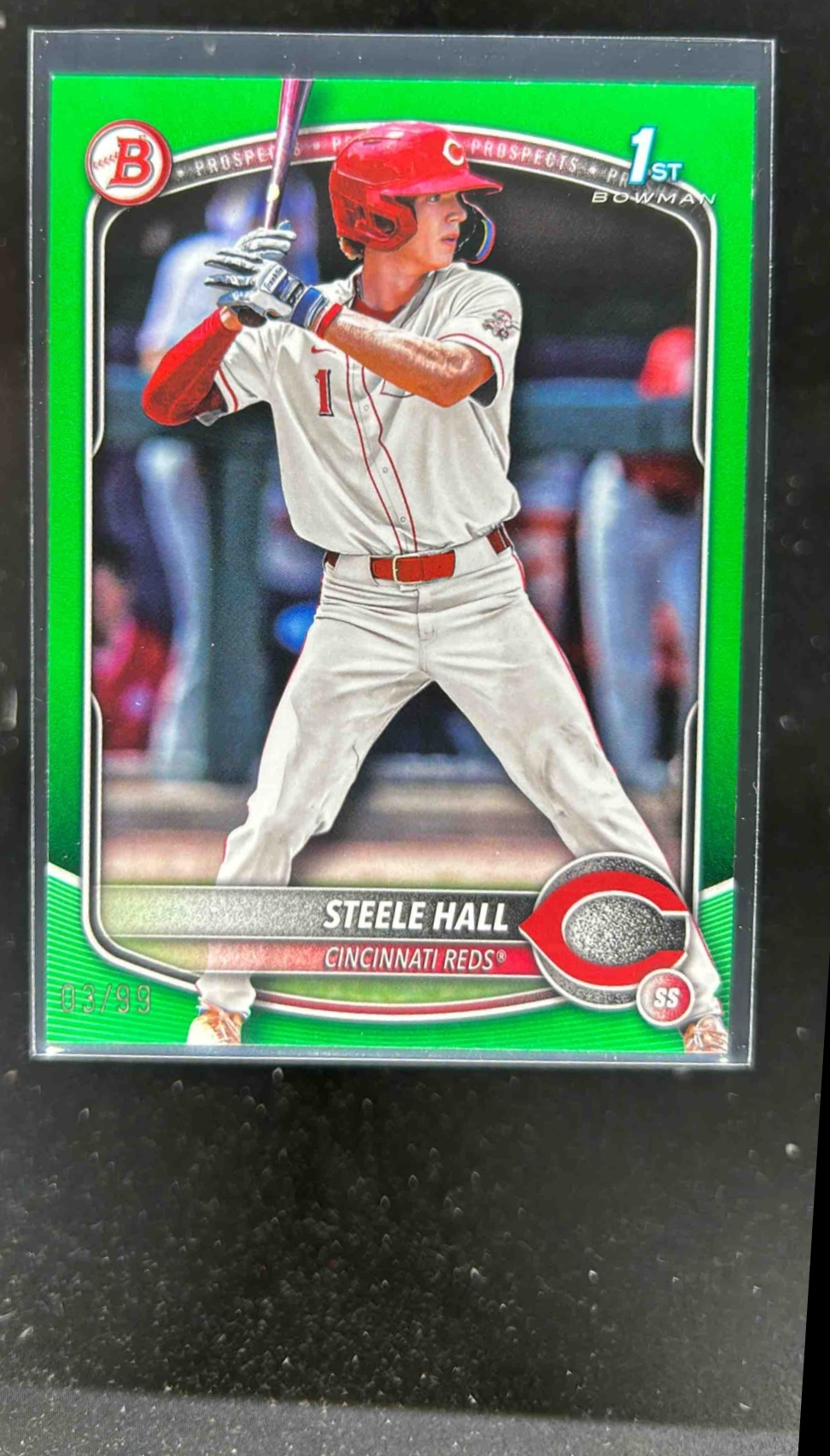 Card image for Steele Hall 2025 Bowman Draft Green Border /99