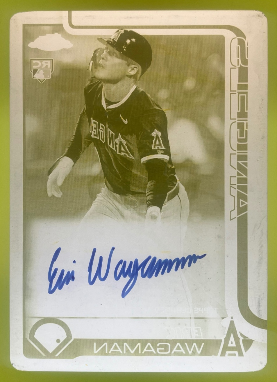 Card image for 2025 Topps Chrome Eric Wagaman Rookie Auto Printing Plates Yellow 1/1 #RA-EW RC