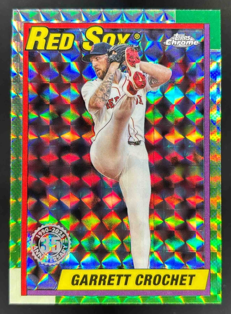 Card image for 2025 Topps Chrome Update Garrett Crochet 1990 Geometric Refractor