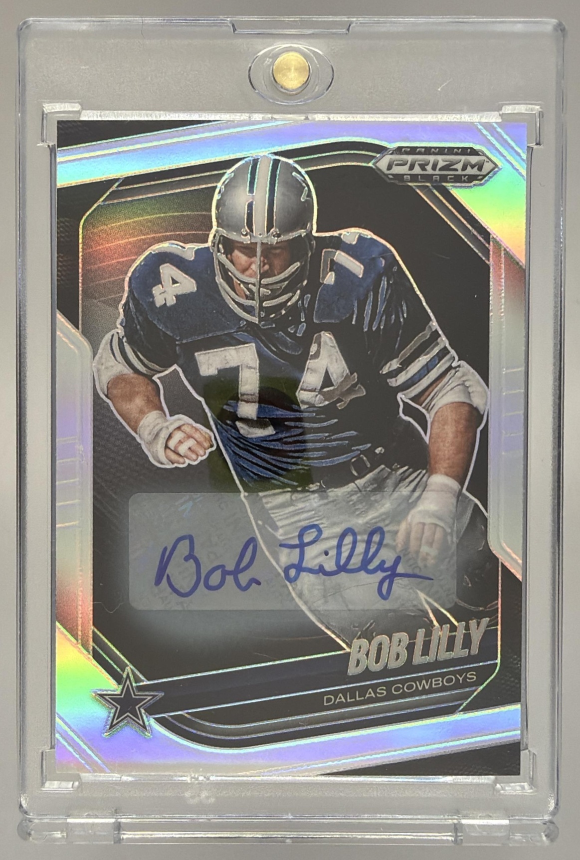 Card image for 2025 Panini Football Prizm Black Bob Lilly Auto #34 Dallas Cowboys