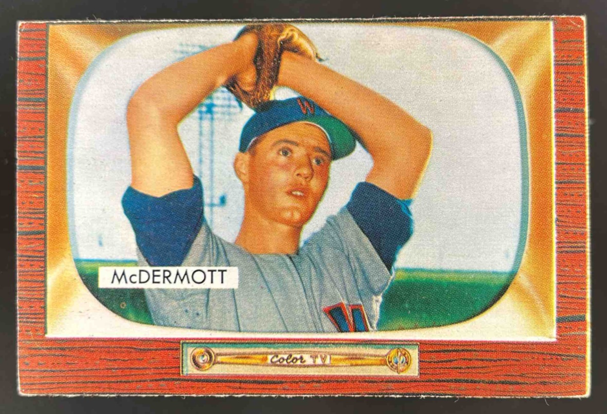 Card image for 1955 BOWMAN BASEBALL MAURICE MCDERMOTT #165