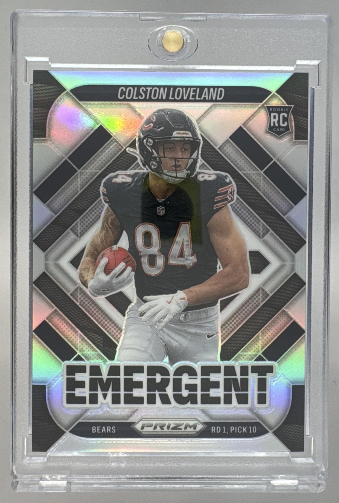 Card image for 2025 Panini Football Prizm Colston Loveland Prizmatic #20 RC Chicago Bears