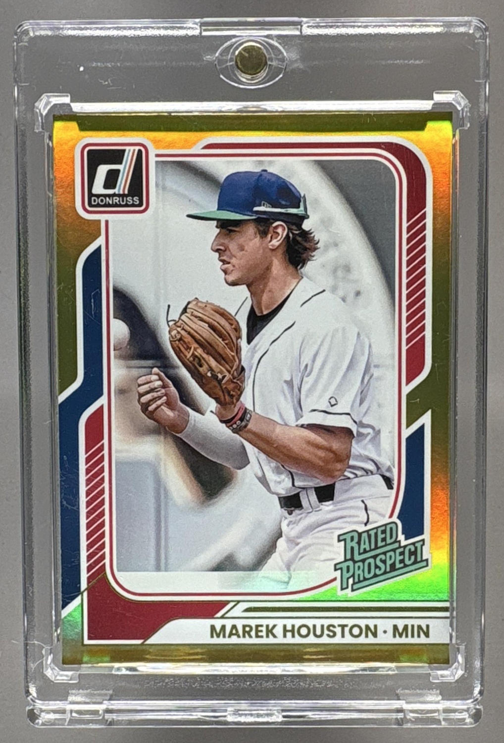 2026 PANINI DONRUSS MAREK HOUSTON #185 RATED PROSPECTS OPTIC GOLD /10 PROSPECT