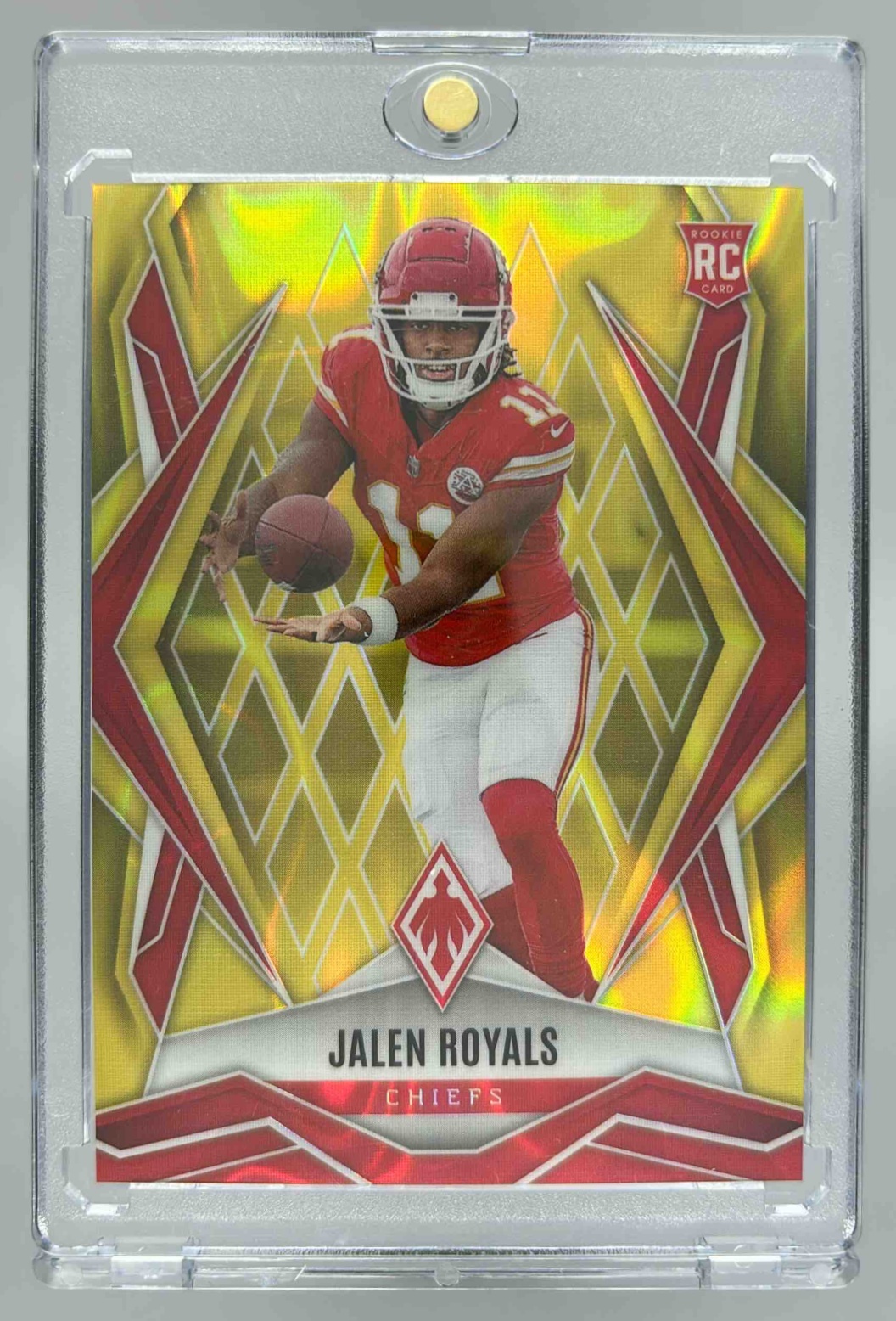 Card image for 2025 Panini Phoenix Jalen Royals Bronze Pandora /125 #156 RC Chiefs