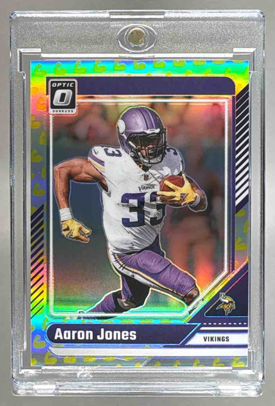 Card image for 2024 Panini Football Donruss Optic Aaron Jones Flex /149 #128 Minnesota Vikings
