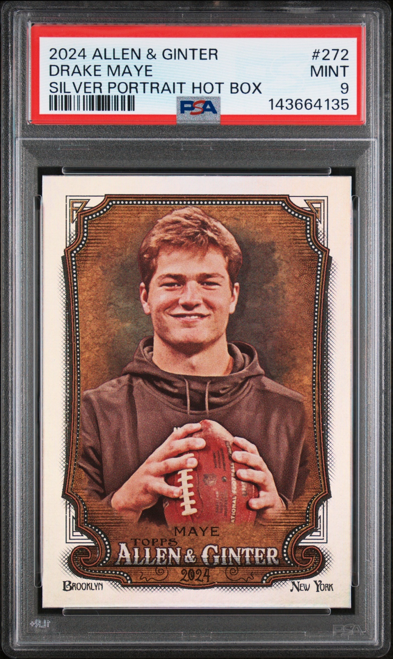 Card image for 2024 Topps Baseball Allen & Ginter Drake Maye Silver Portrait #272
