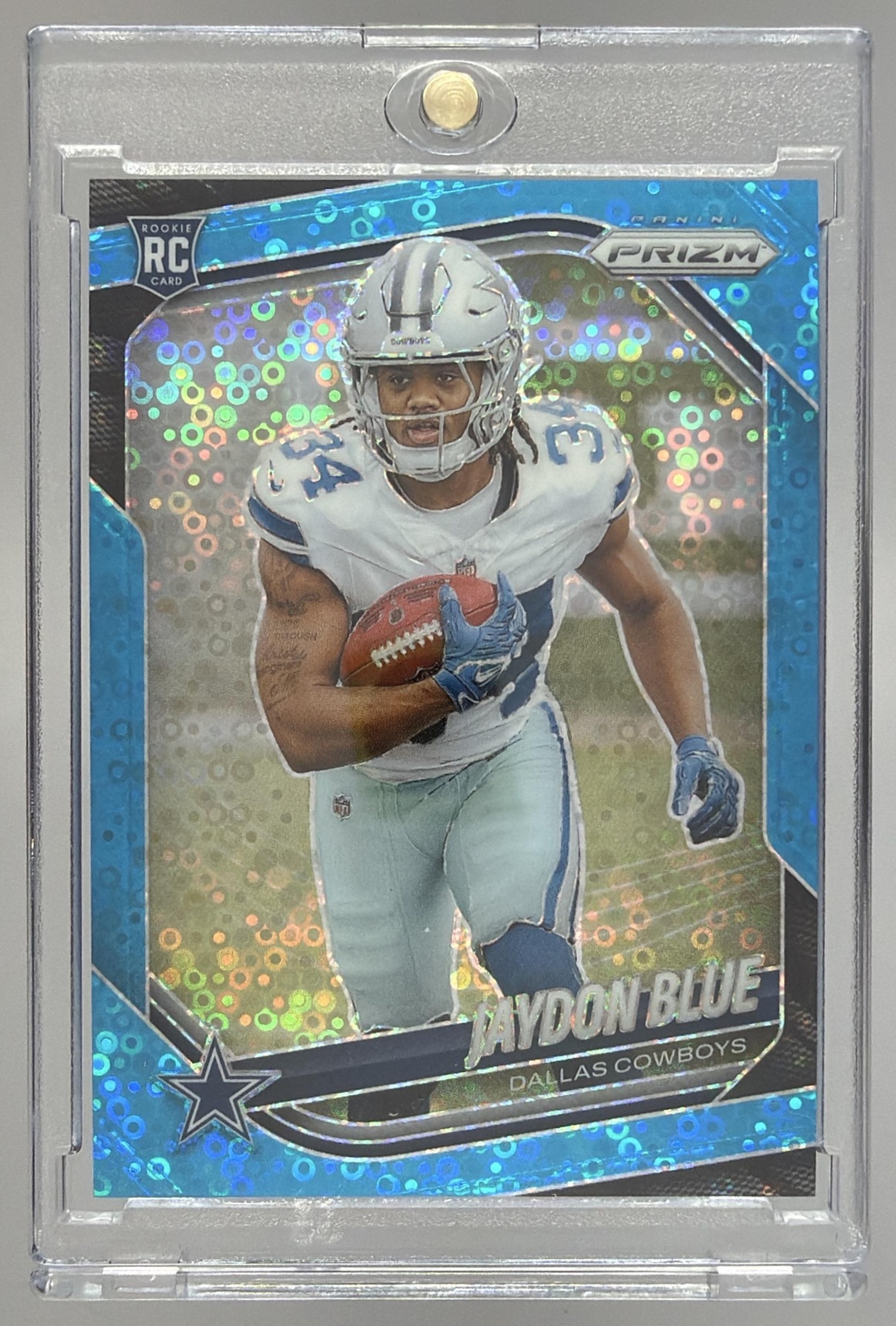 Card image for 2025 Panini Football Prizm Jaydon Blue No Huddle /125 #325 RC Dallas Cowboys