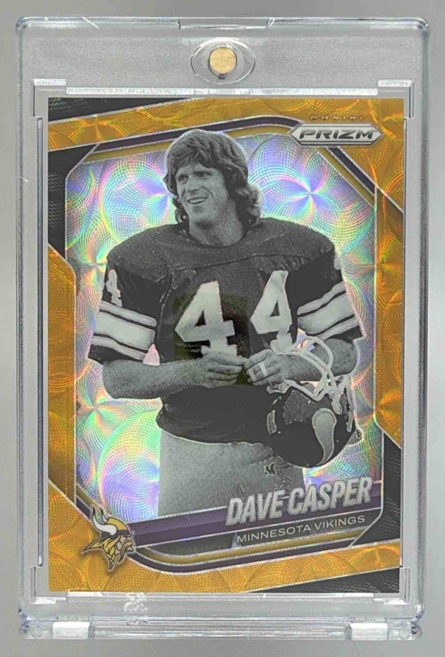 Card image for 2025 Panini Football Prizm Dave Casper Super Bowl LX /60 #256 Minnesota Vikings