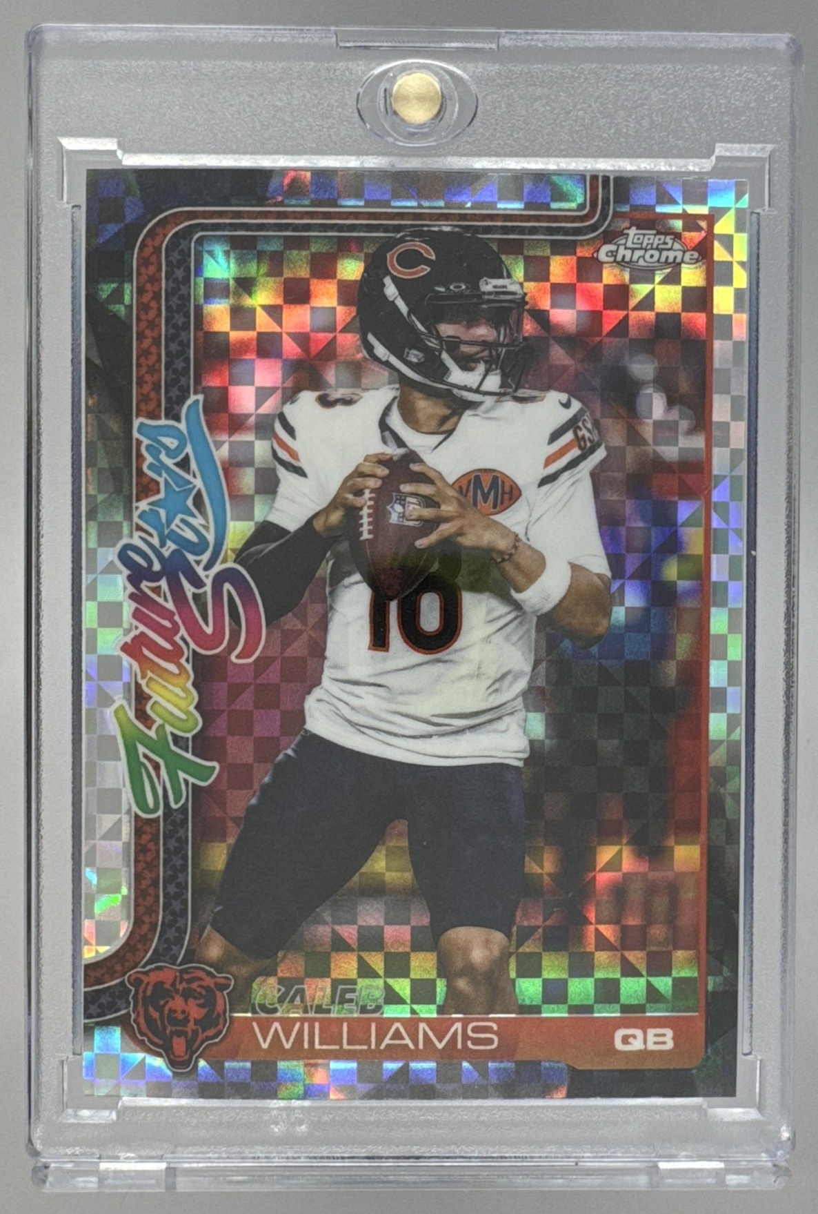 Card image for 2025 Topps Football Chrome Caleb Williams Future Stars #FS-1 SP Chicago Bears