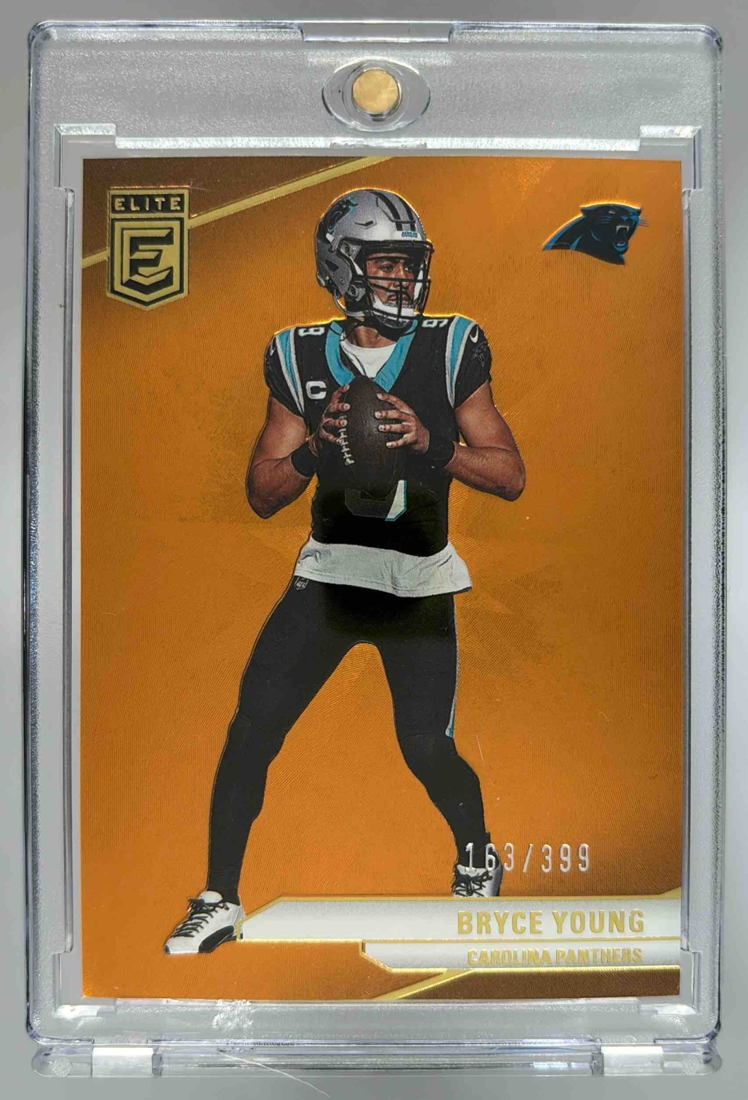Card image for 2024 Panini Football Donruss Elite Bryce Young Orange /399 #26 Carolina Panthers