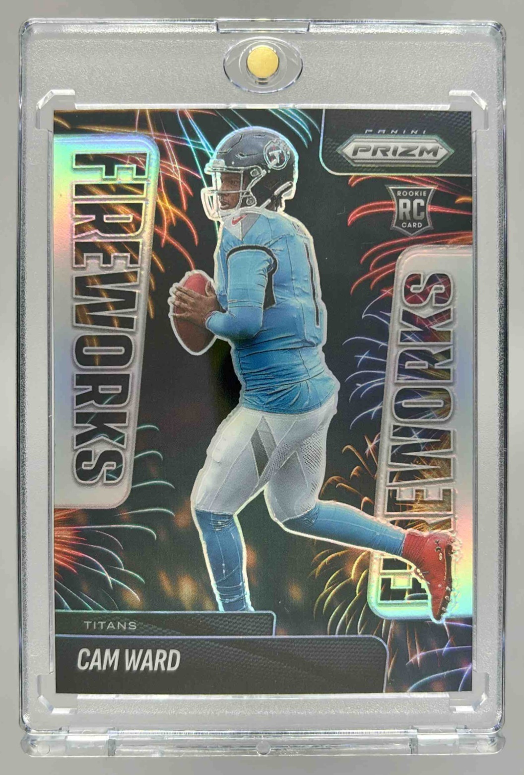 Card image for 2025 Panini Immaculate Collection Cam Ward Standard Jersey /49 #1 MEM RC Titans