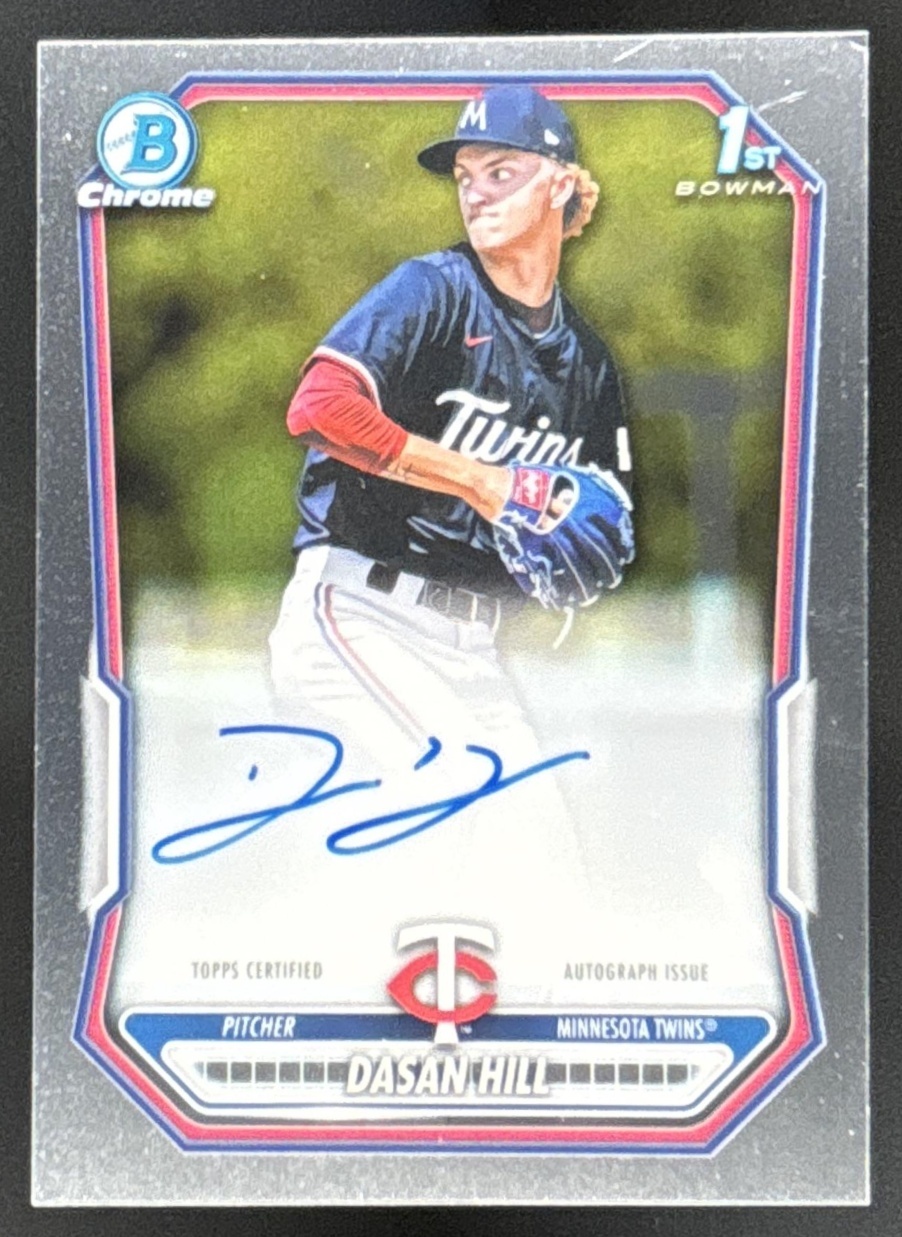Card image for Dasan Hill 2026 Bowman Chrome Prospect Auto Minnesota Twins