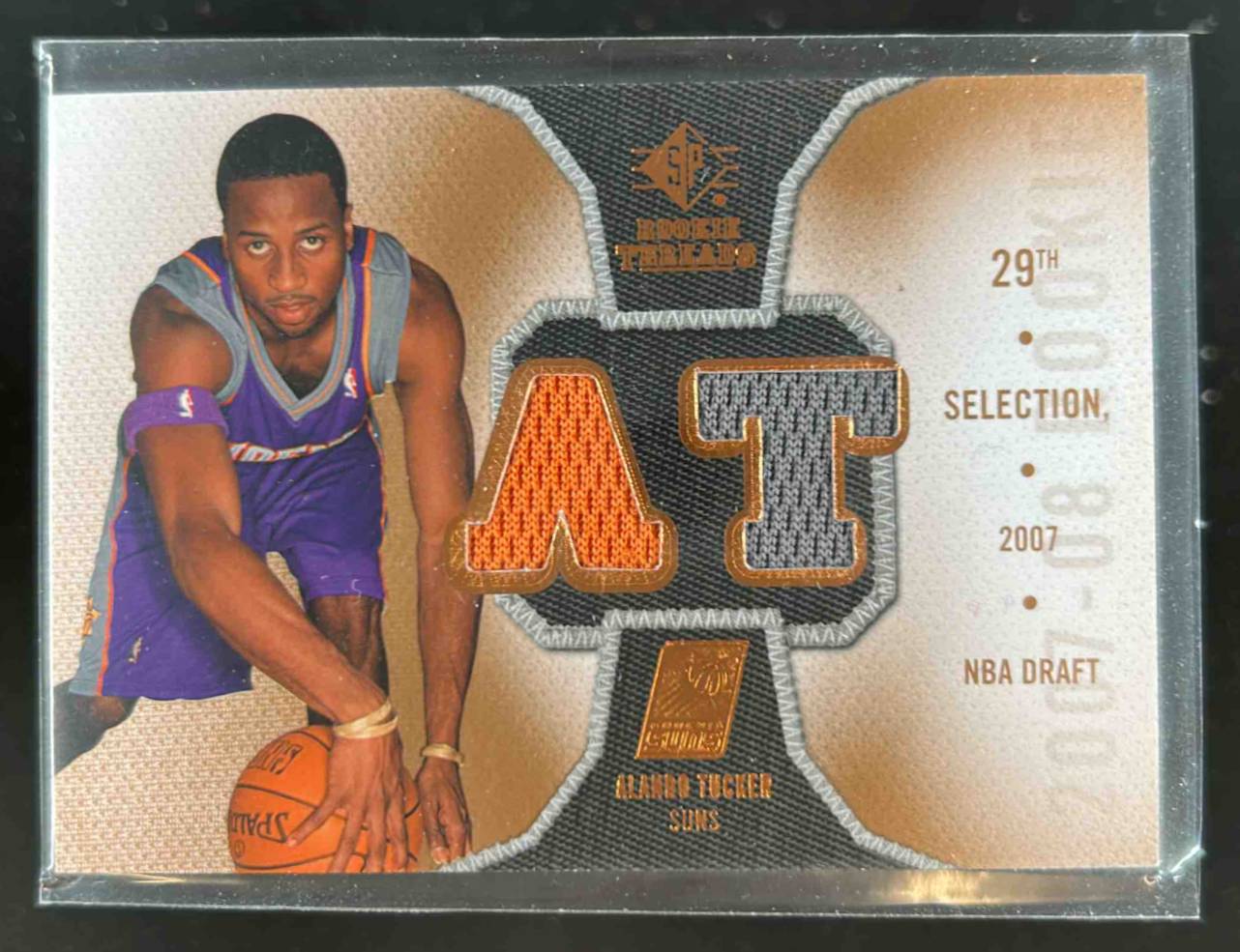 Card image for 2007-08 SP ROOKIE THREADS ALANDO TUCKER #RT-TU MEM RC ROOKIE PHOENIX SUNS