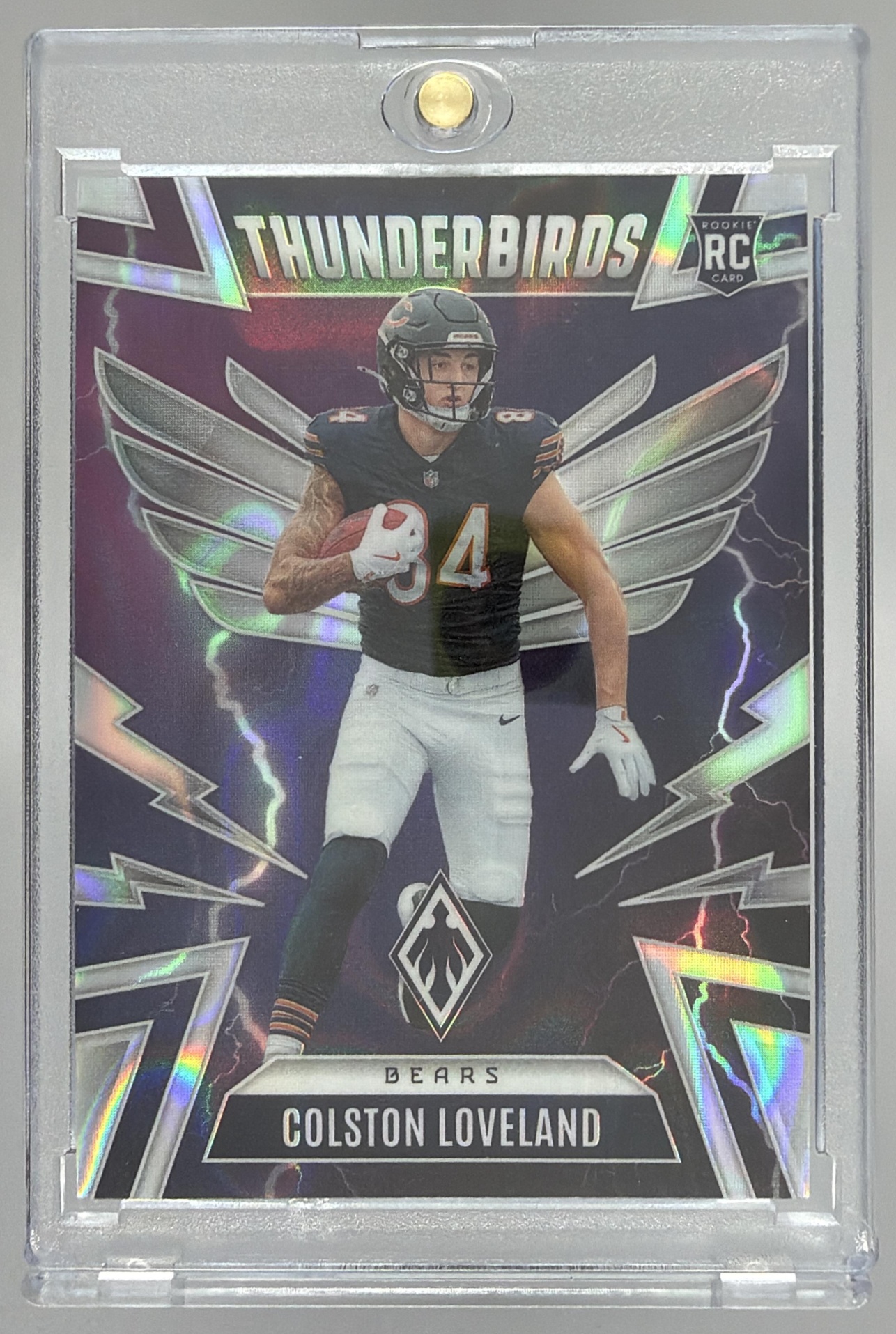 Card image for 2025 Panini Football Phoenix Colston Loveland Thunderbirds #9 RC Chicago Bears