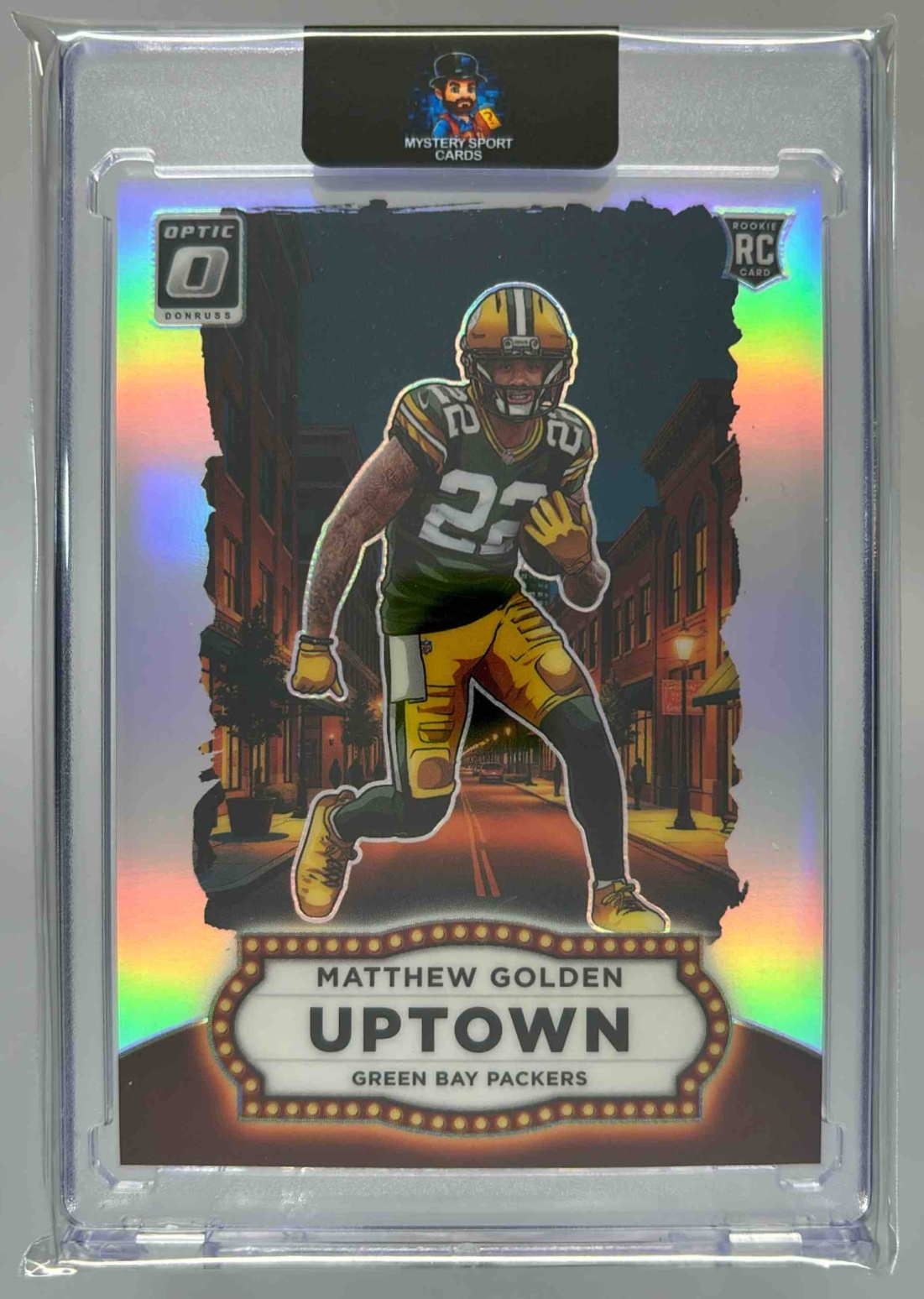Card image for 2025 Panini Donruss Optic Matthew Golden Uptown #14 RC Packers
