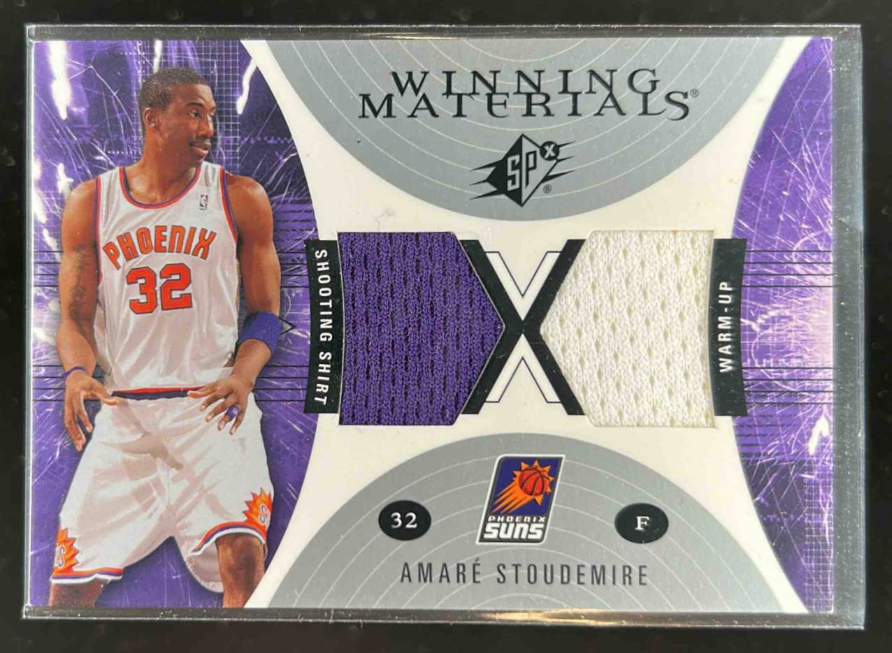 Card image for 2003-04 SPX AMARE STOUDEMIRE WINNING MATERIALS #WM36 MEM PHOENIX SUNS