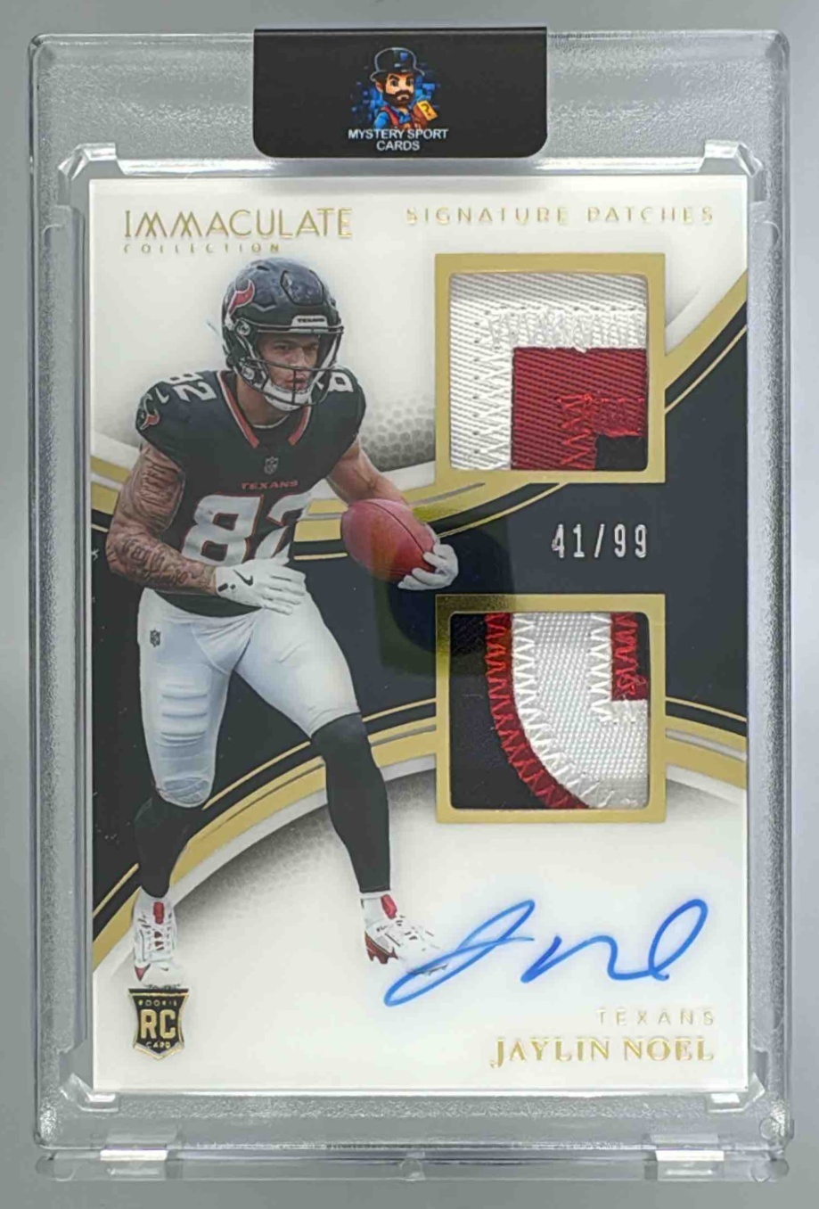 Card image for 2025 Panini Immaculate Collection Jaylin Noel Rookie Patch Auto /99 #141 MEM RC Texans