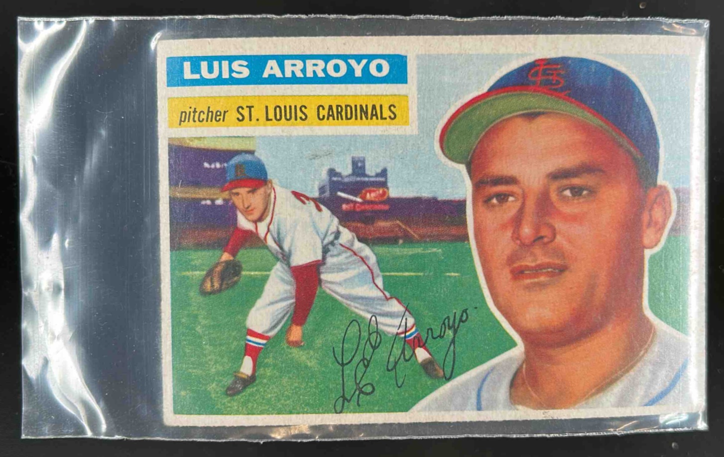 Card image for 1956 TOPPS BASEBALL LUIS ARROYO #64A RC ST. LOUIS CARDINALS