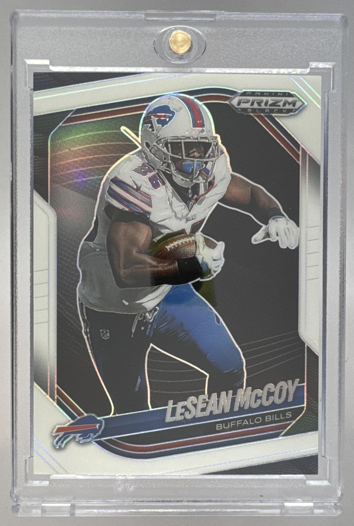 Card image for 2025 Panini Football Prizm Black LeSean McCoy White /175 #16 Buffalo Bills